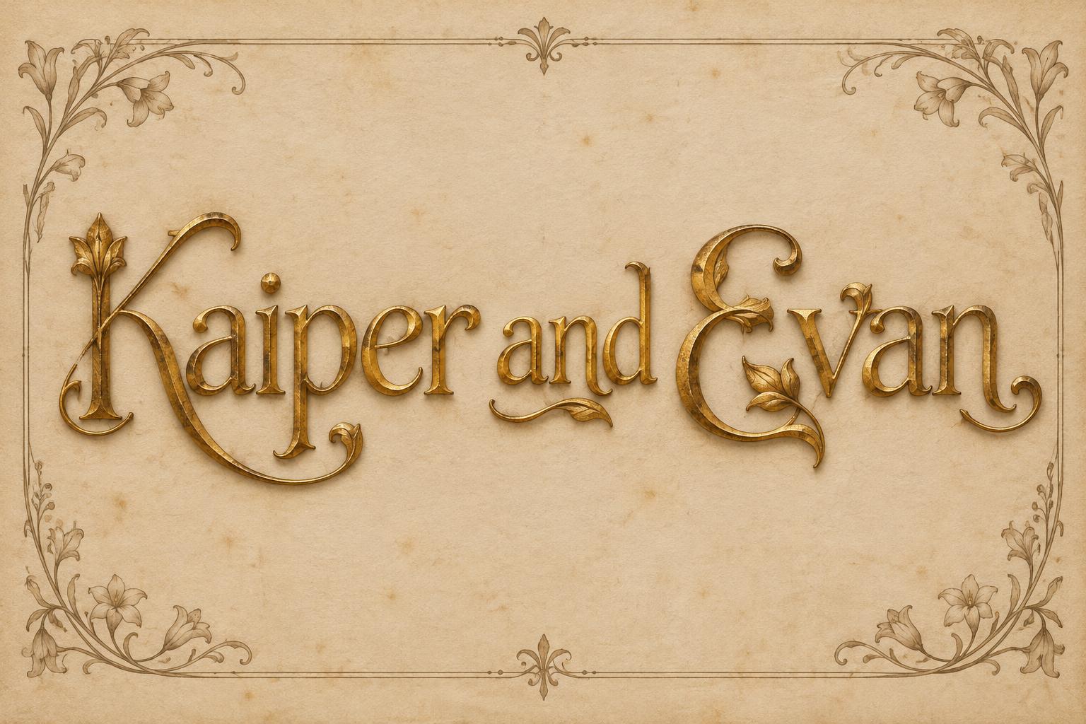 "Kaiper and Evan" — Vintage | AI Text Effect Generator