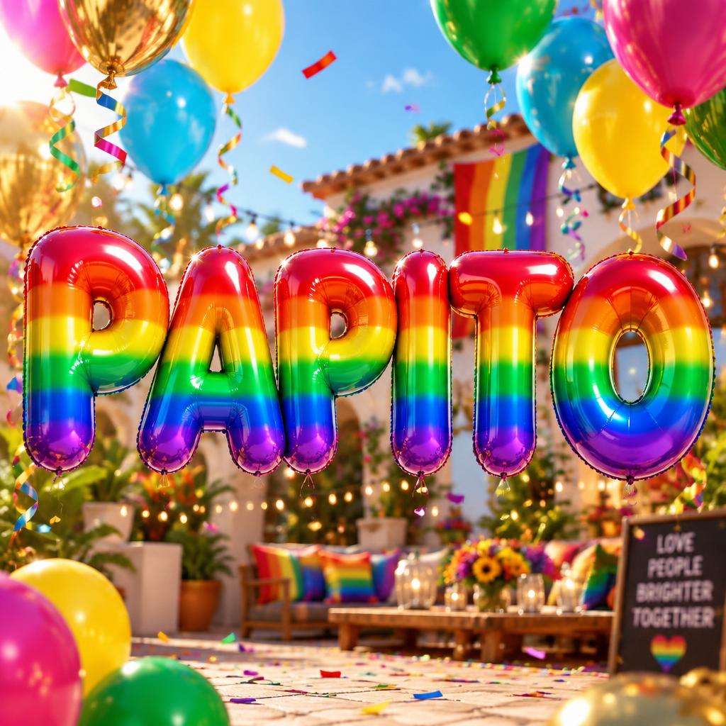 "PAPITO" — Rainbow | AI Text Effect Generator