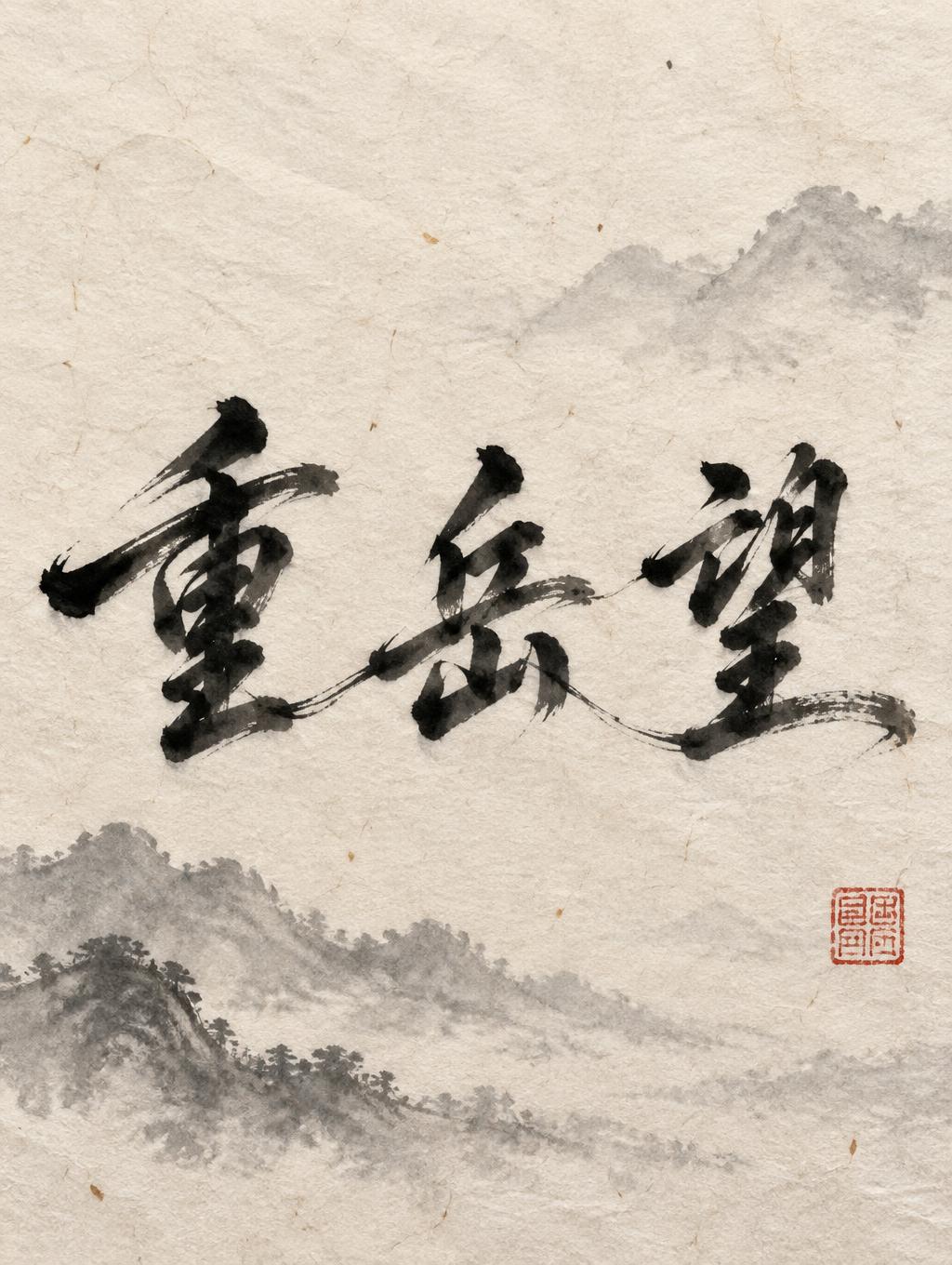 "重岳望" — Brush Chinese Ink | AI Text Effect Generator