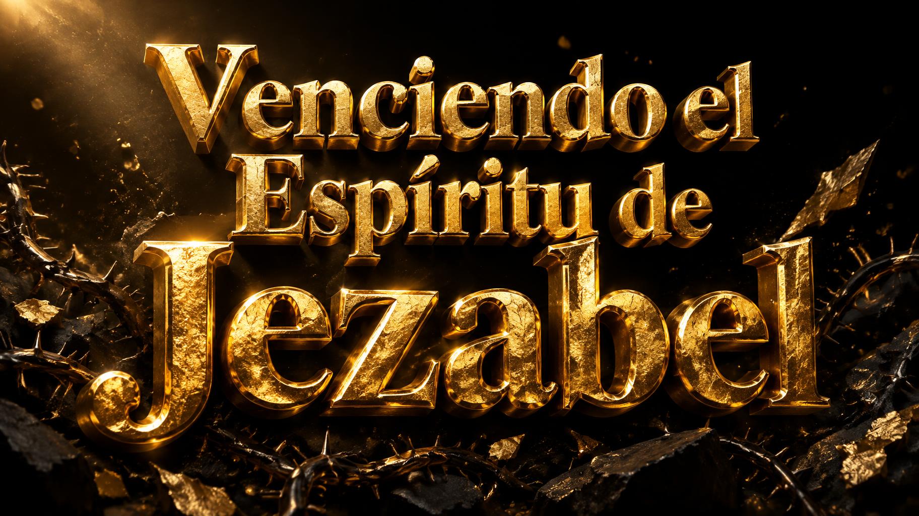 "Venciendo el Espíritu de Jezabel" — Luxury Gold | AI Text Effect Generator