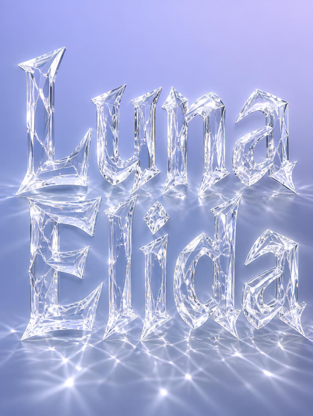 "Luna Elida" — Glass | AI Text Effect Generator