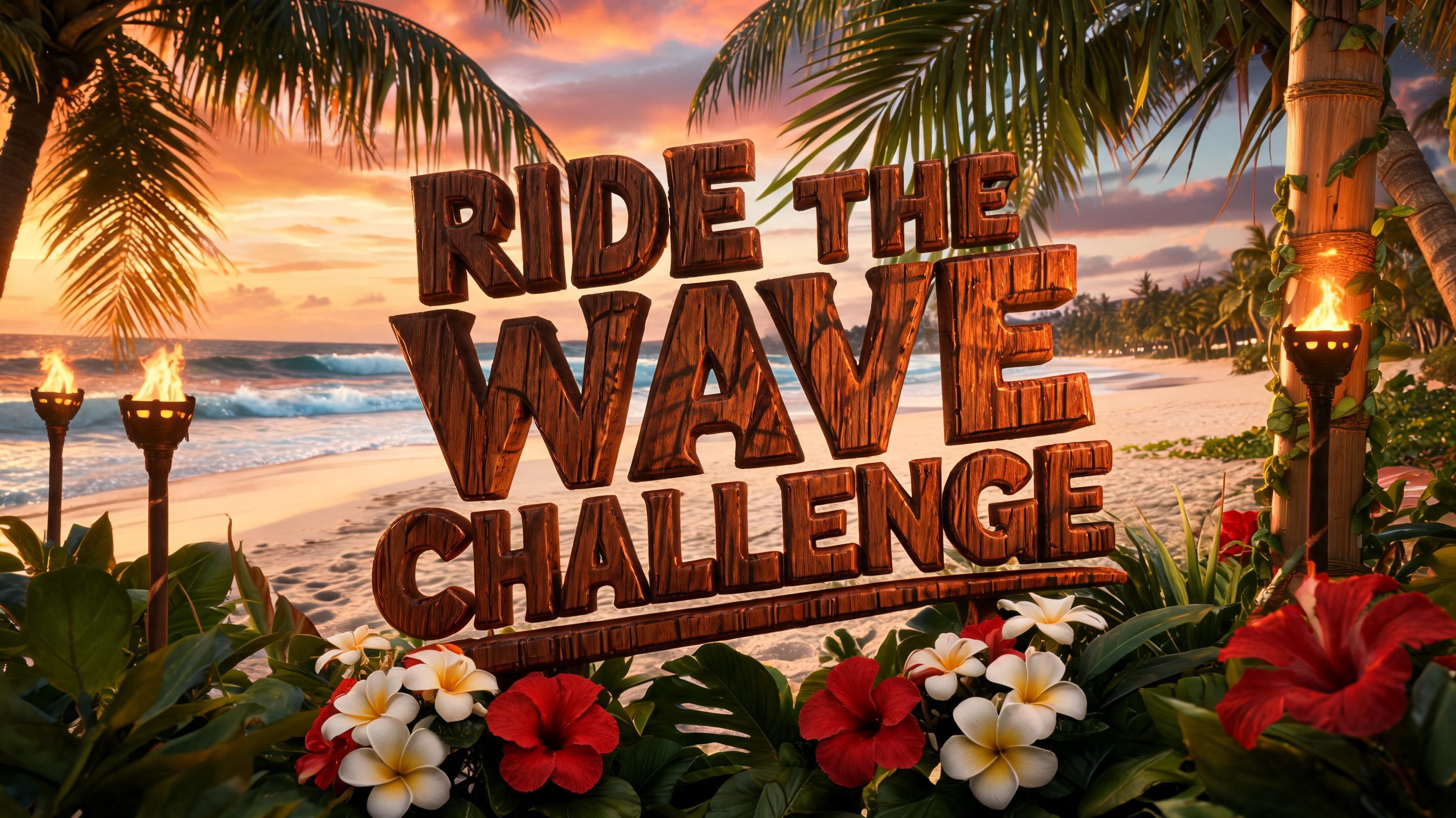 "Ride the Wave Challenge" — Hawaiian | AI Text Effect Generator