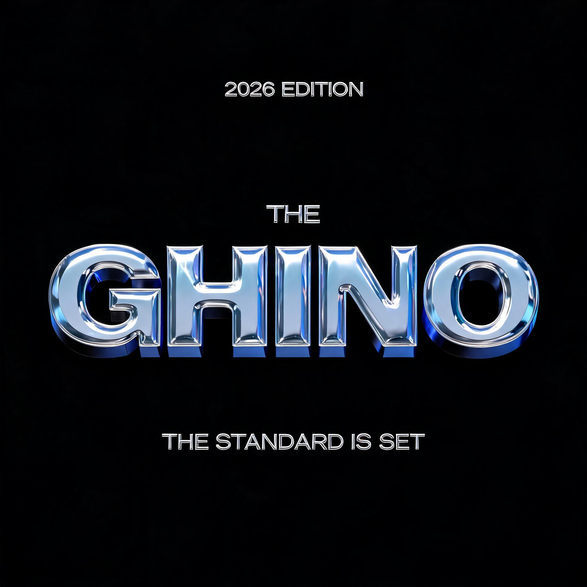 "GHINO" — Chrome Metal 3d | AI Text Effect Generator