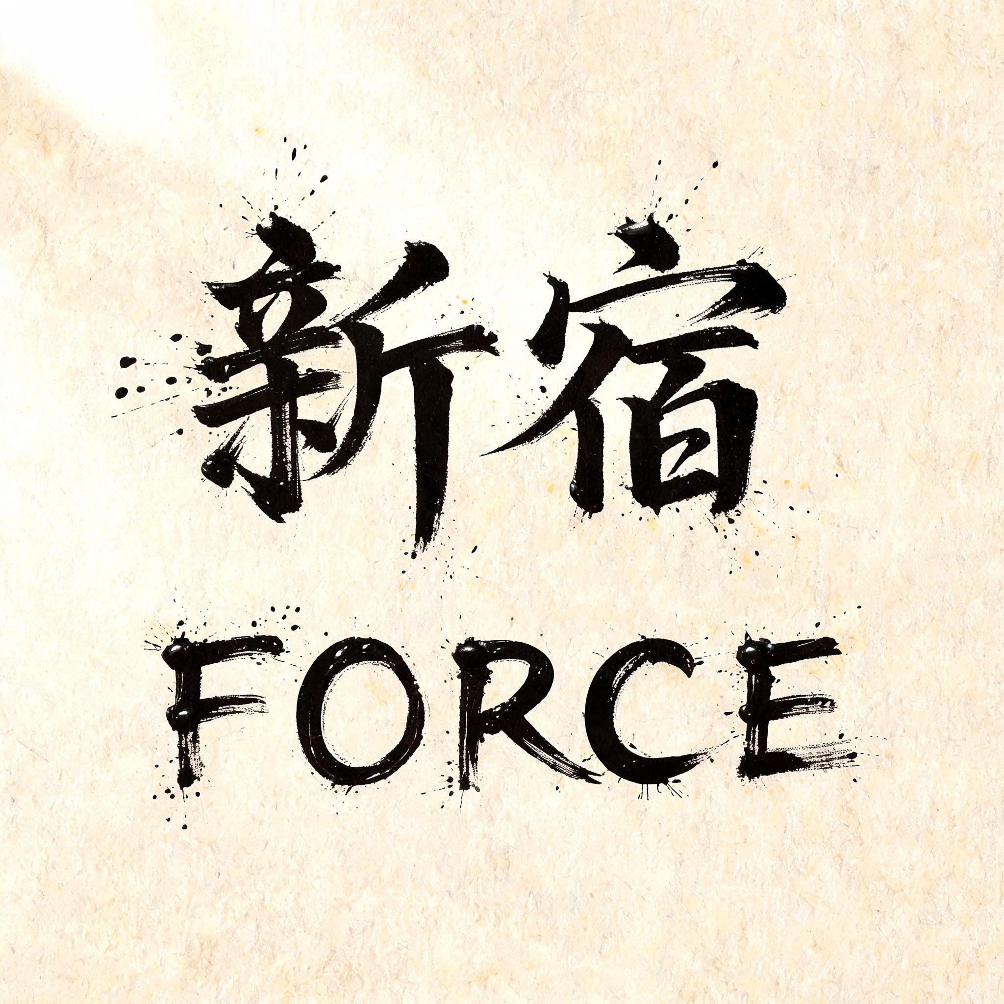"新宿" — Brush Stroke | AI Text Effect Generator