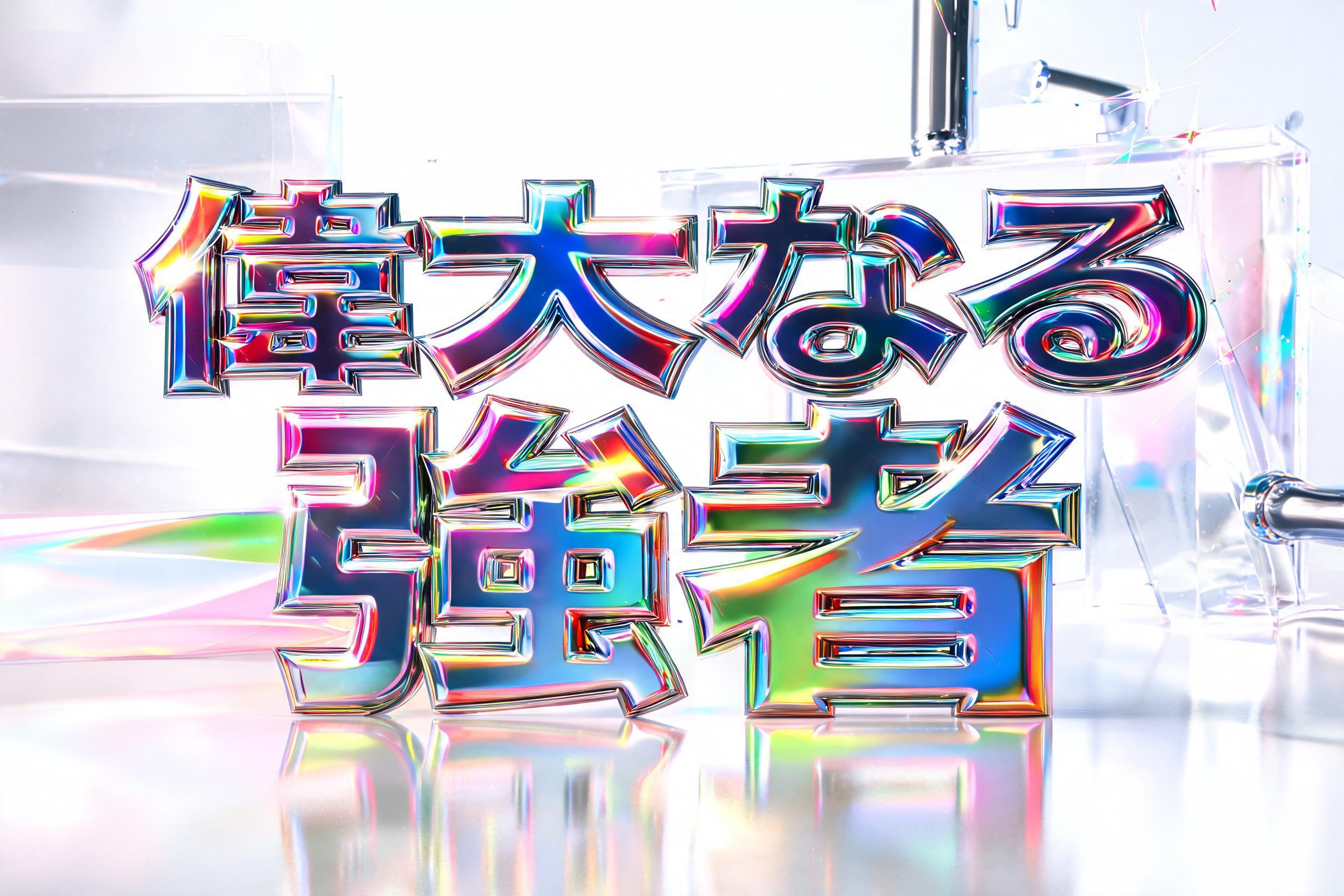 "偉大なる強者" — Y2k Chrome | AI Text Effect Generator