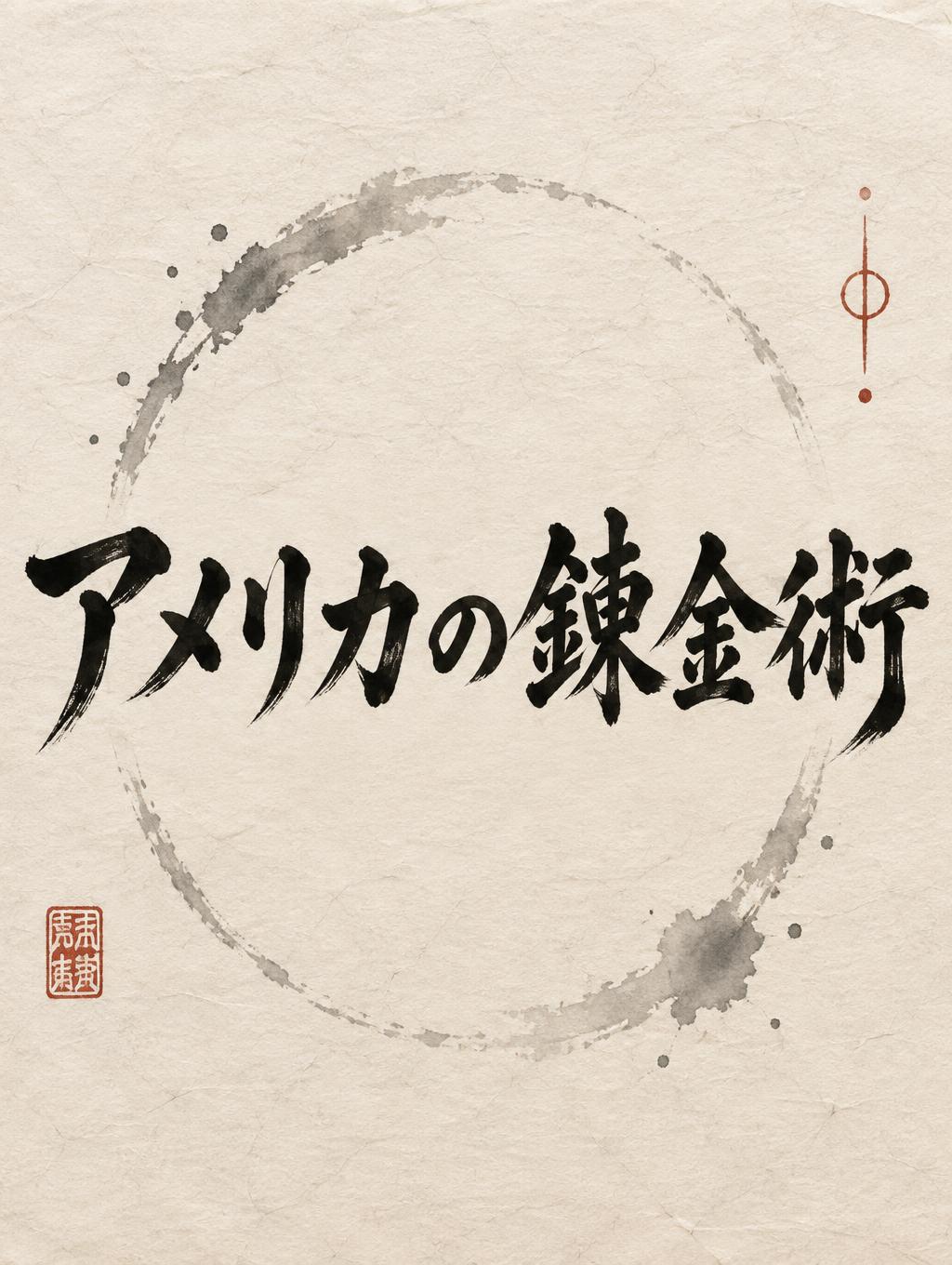 "アメリカの錬金術" — Brush Japanese Ink | AI Text Effect Generator