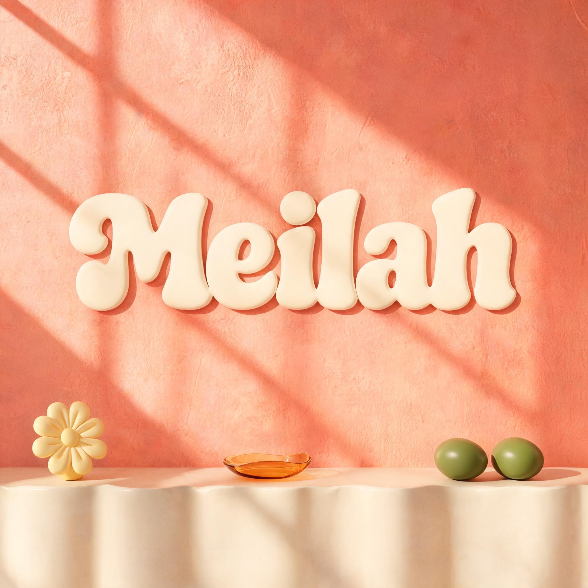 "Meilah" —  | AI Text Effect Generator