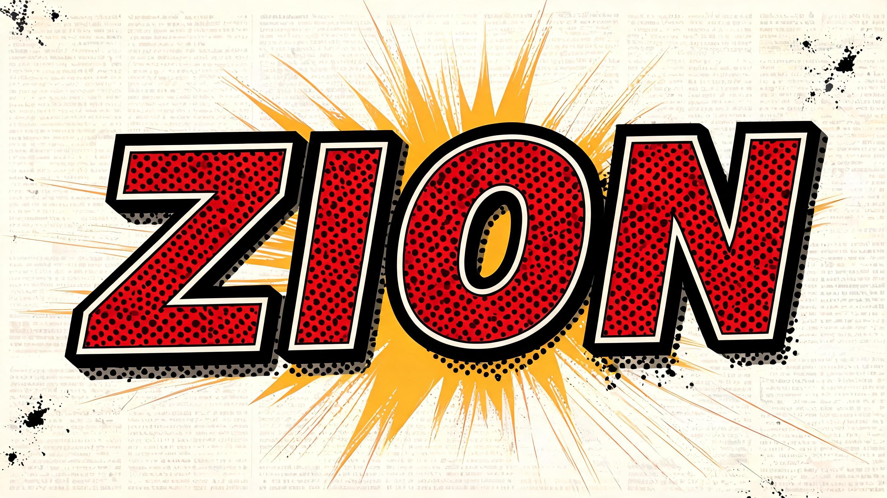 "ZION" — Comic Book | AI Text Effect Generator