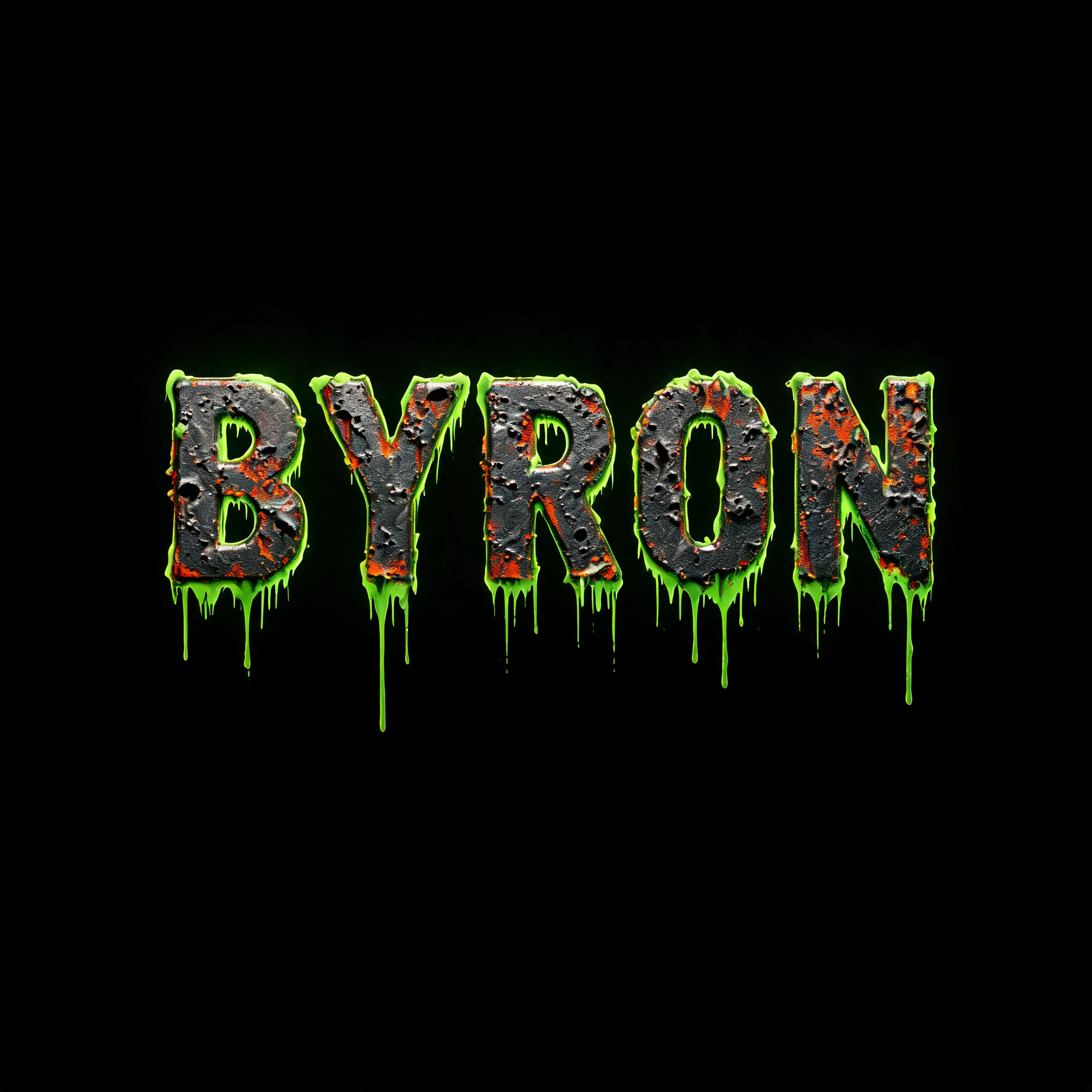 "Byron" — Cyberpunk Acid Rain text effect