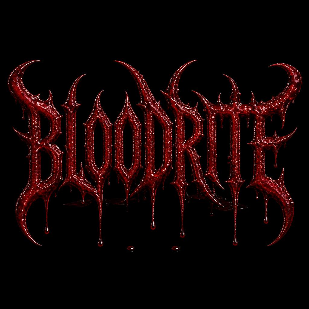 "BLOODRITE" — Drip Font Blood | AI Text Effect Generator