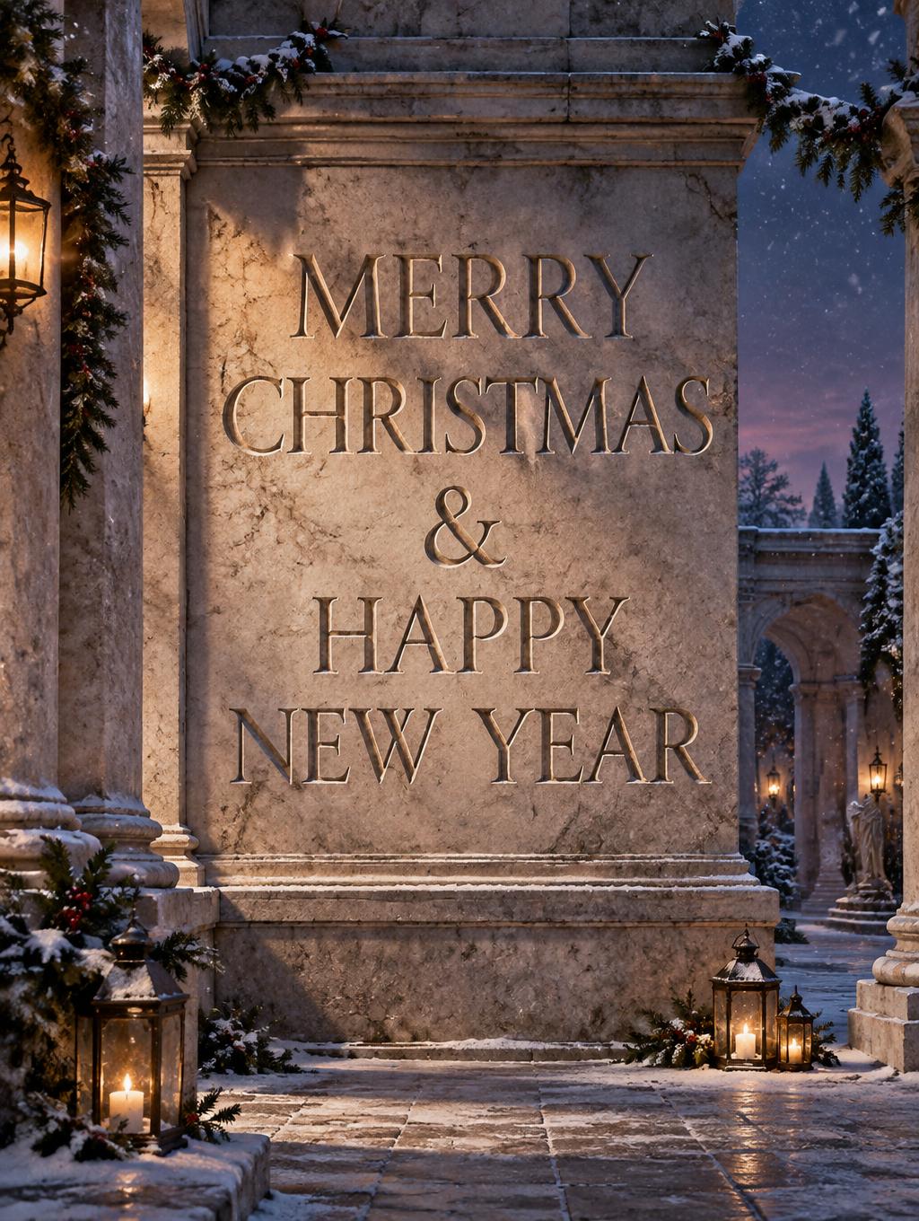 "Merry
christmas
&
happy
new year" —  | AI Text Effect Generator