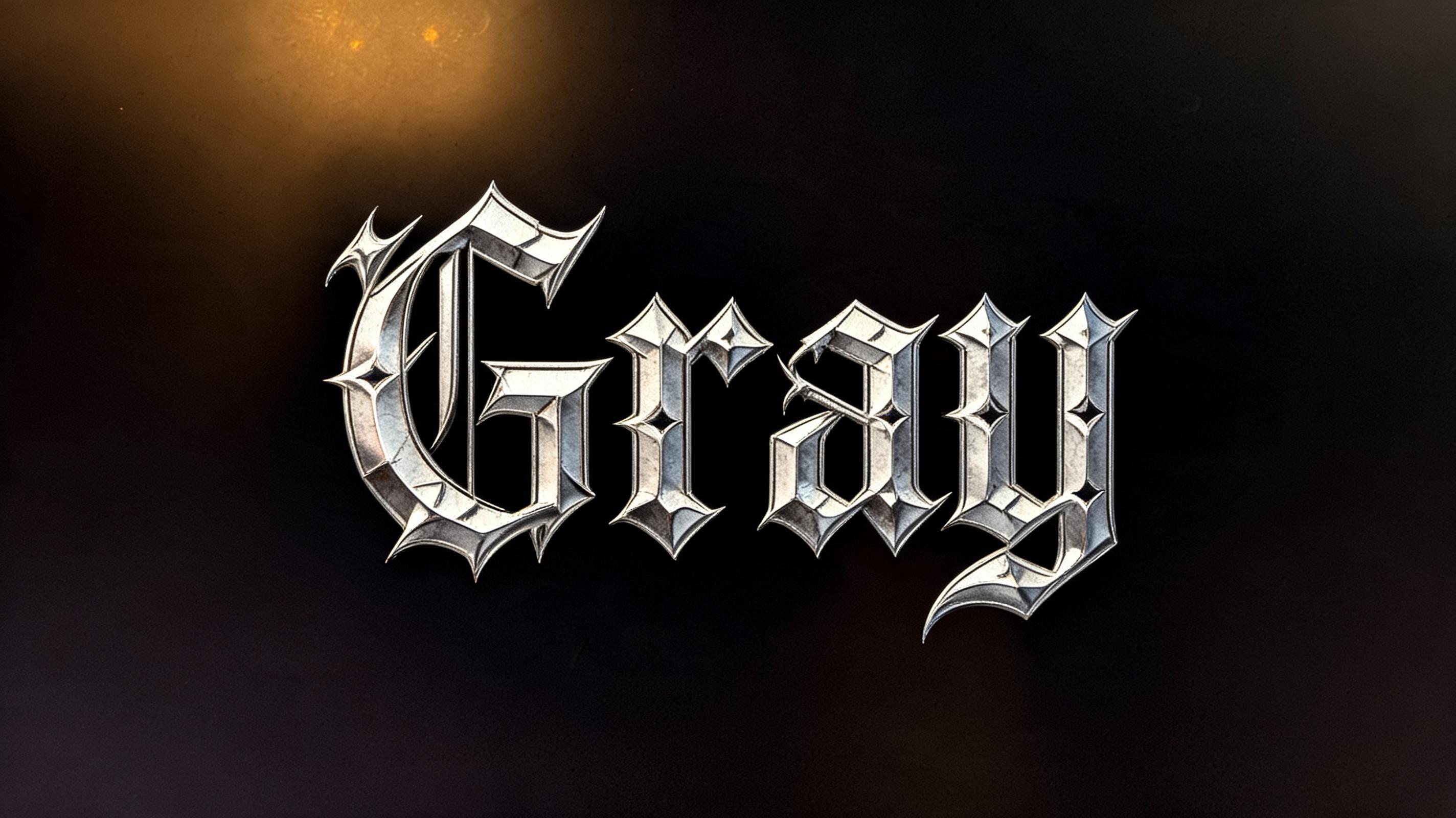"Gray" — Chrome Metal 3d | AI Text Effect Generator