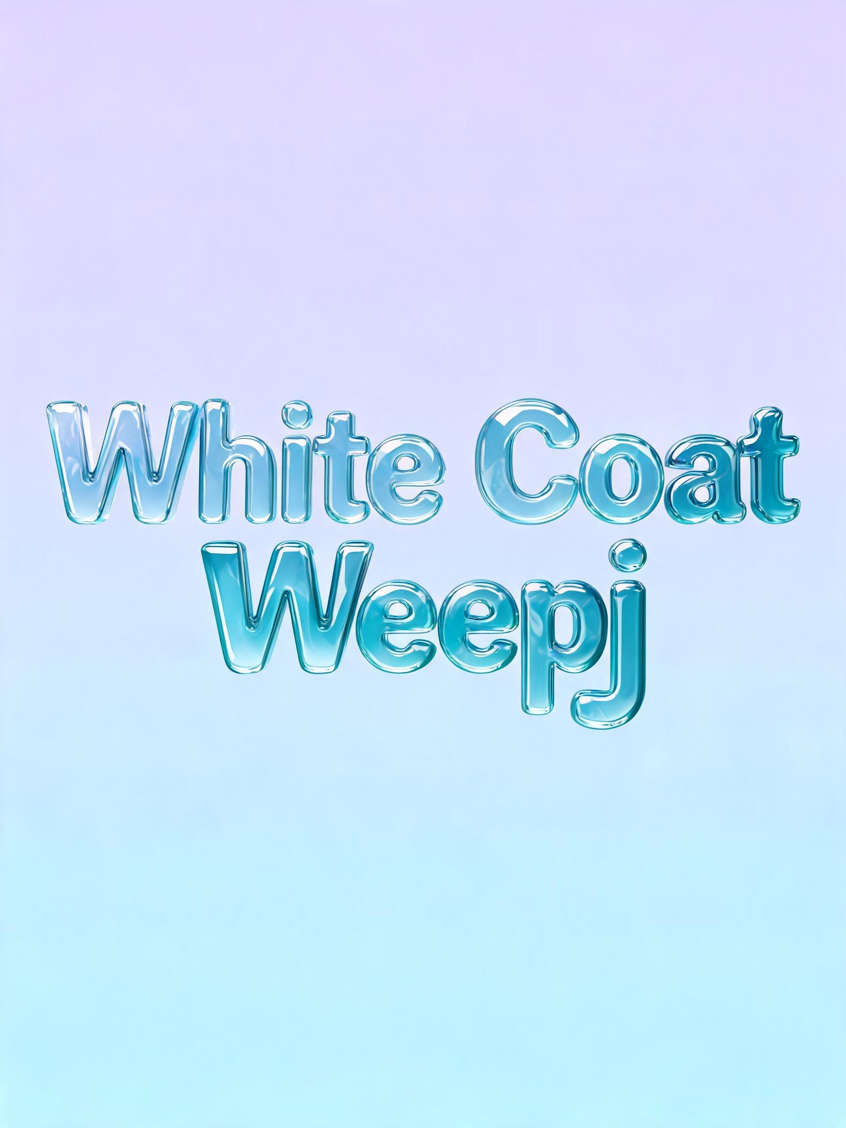 "White Coat Weej" — Glass Liquid | AI Text Effect Generator