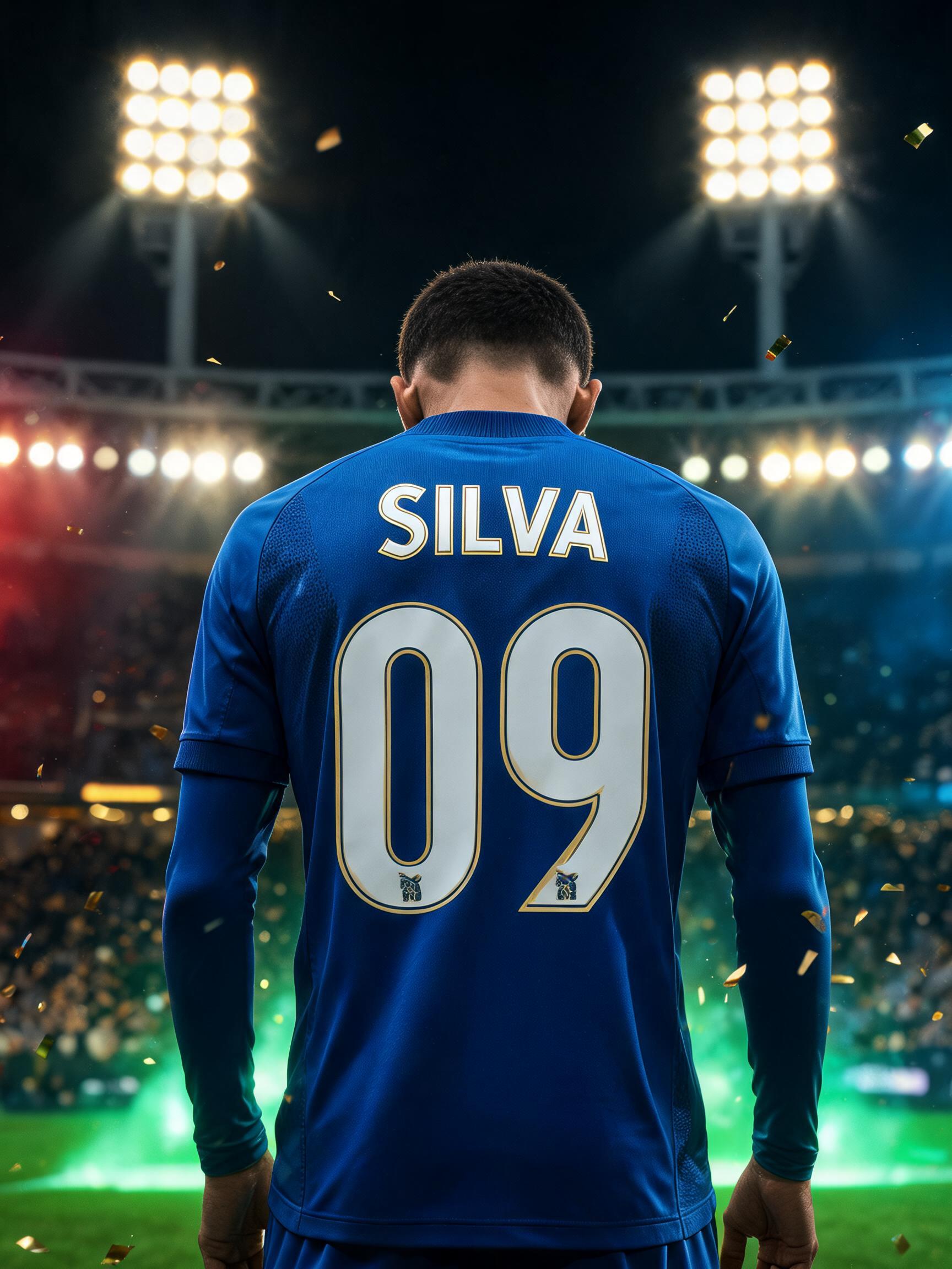 "SILVA
09" — Sports Football | AI Text Effect Generator