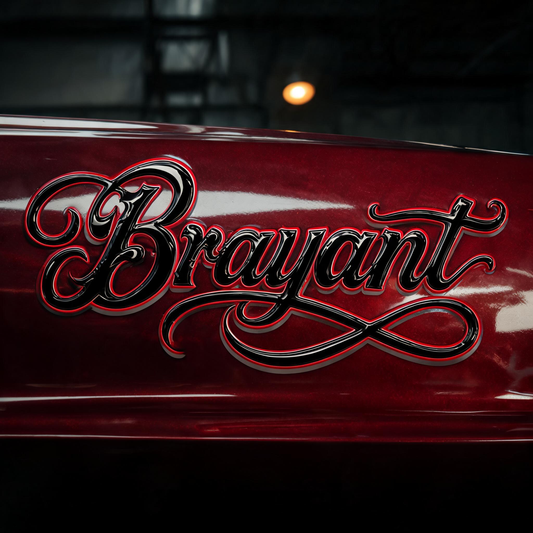 "Brayant" — Chicano text effect