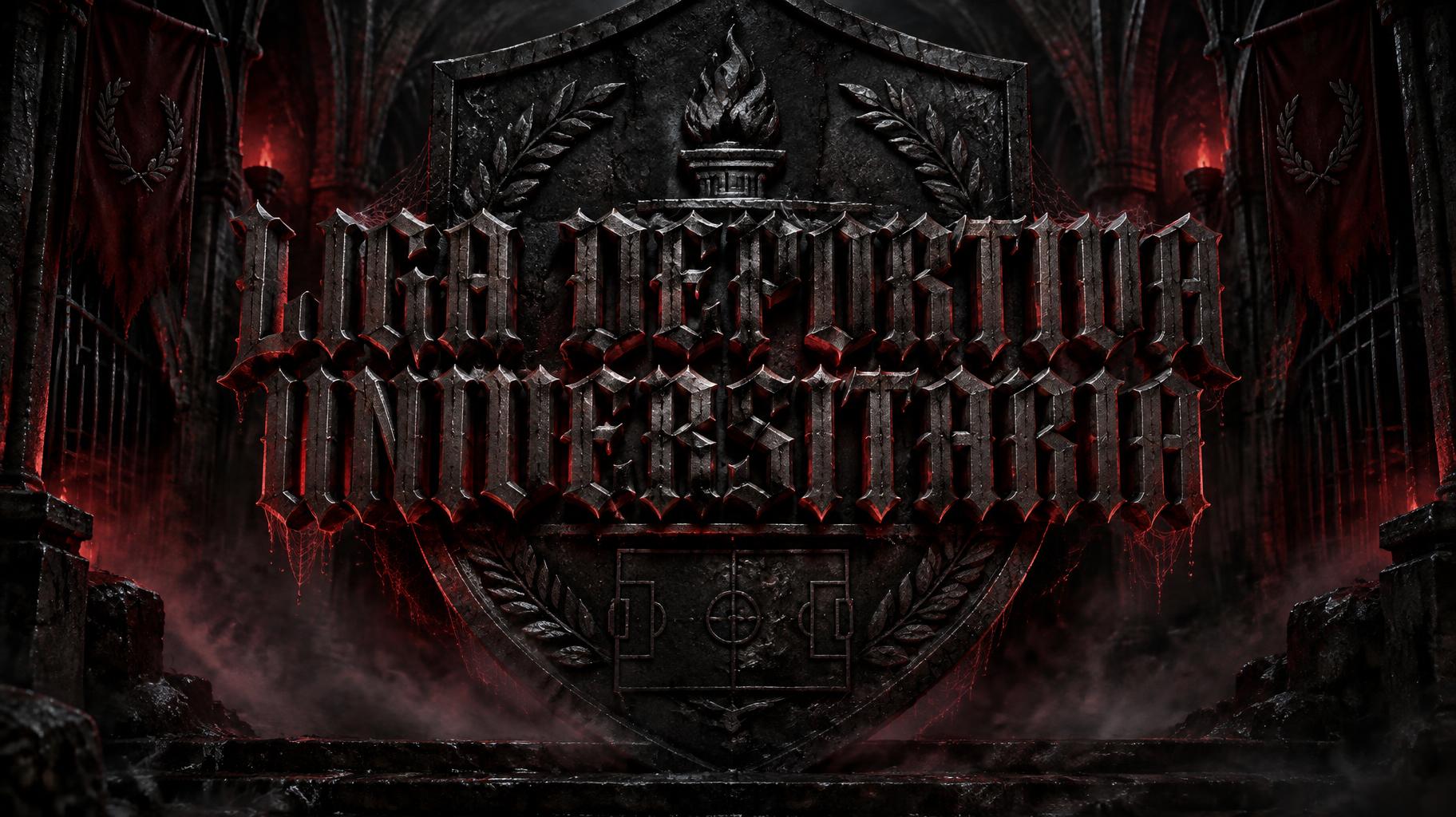 "LIGA DEPORTIVA UNIVERSITARIA" — Gothic Dark | AI Text Effect Generator