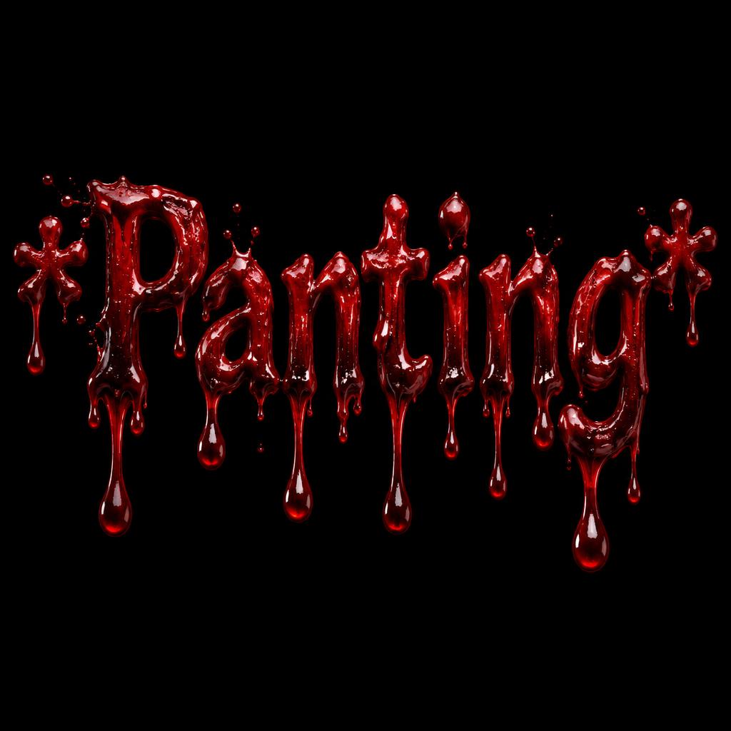 "*Panting*" — Drip Font Blood | AI Text Effect Generator