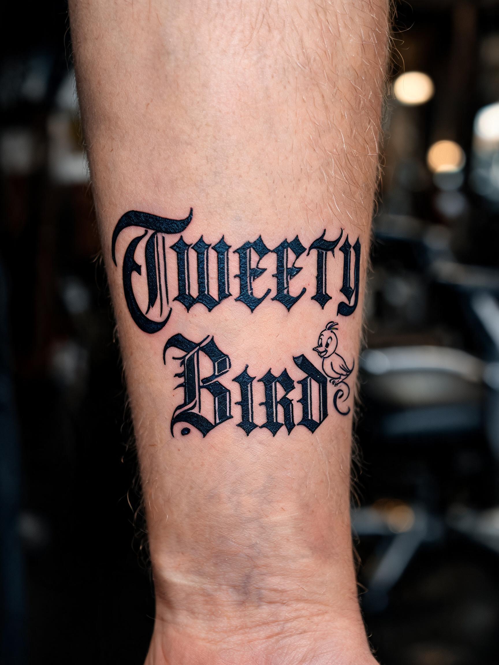 "Tweety bird" — Tattoo | AI Text Effect Generator