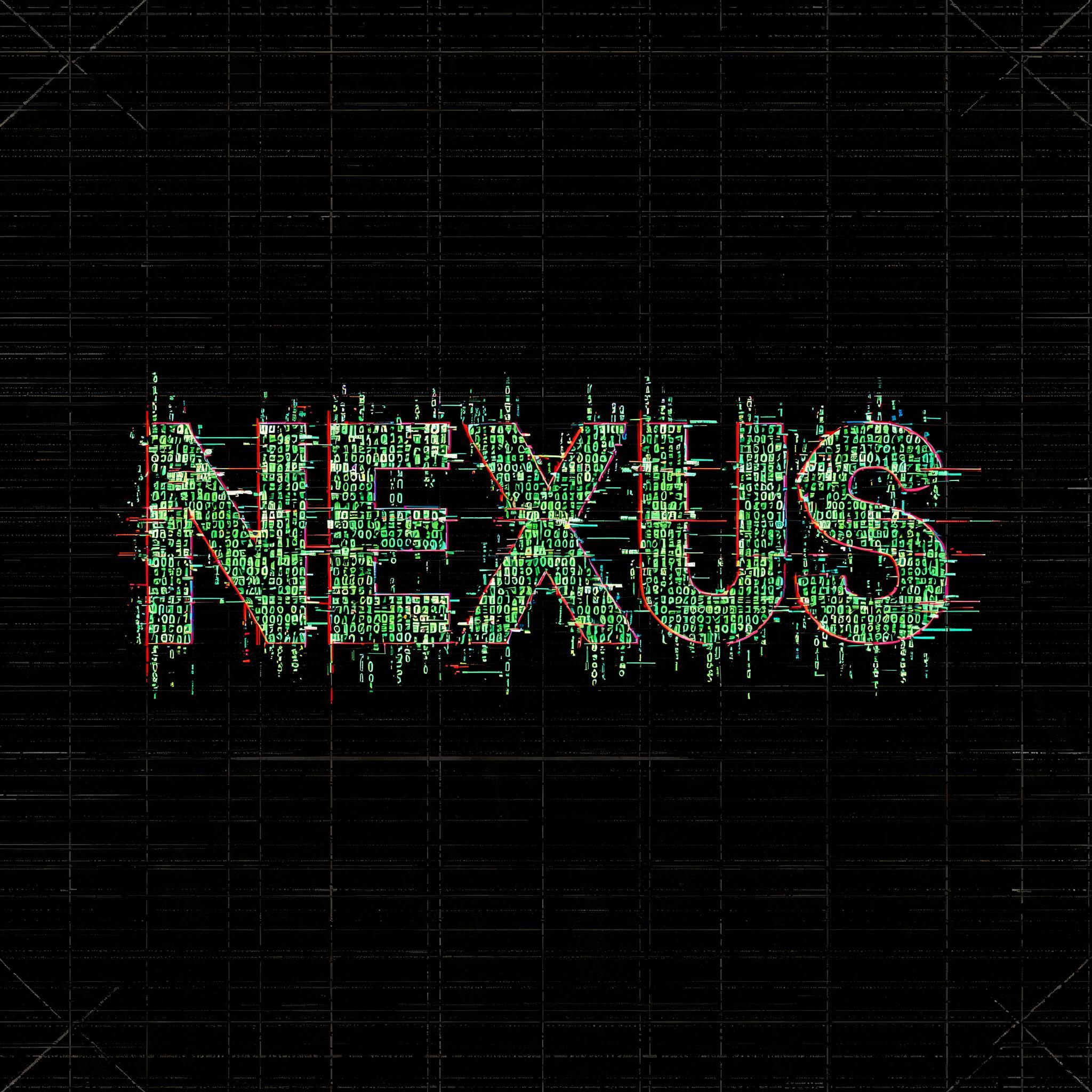 "NEXUS" — Glitch text effect