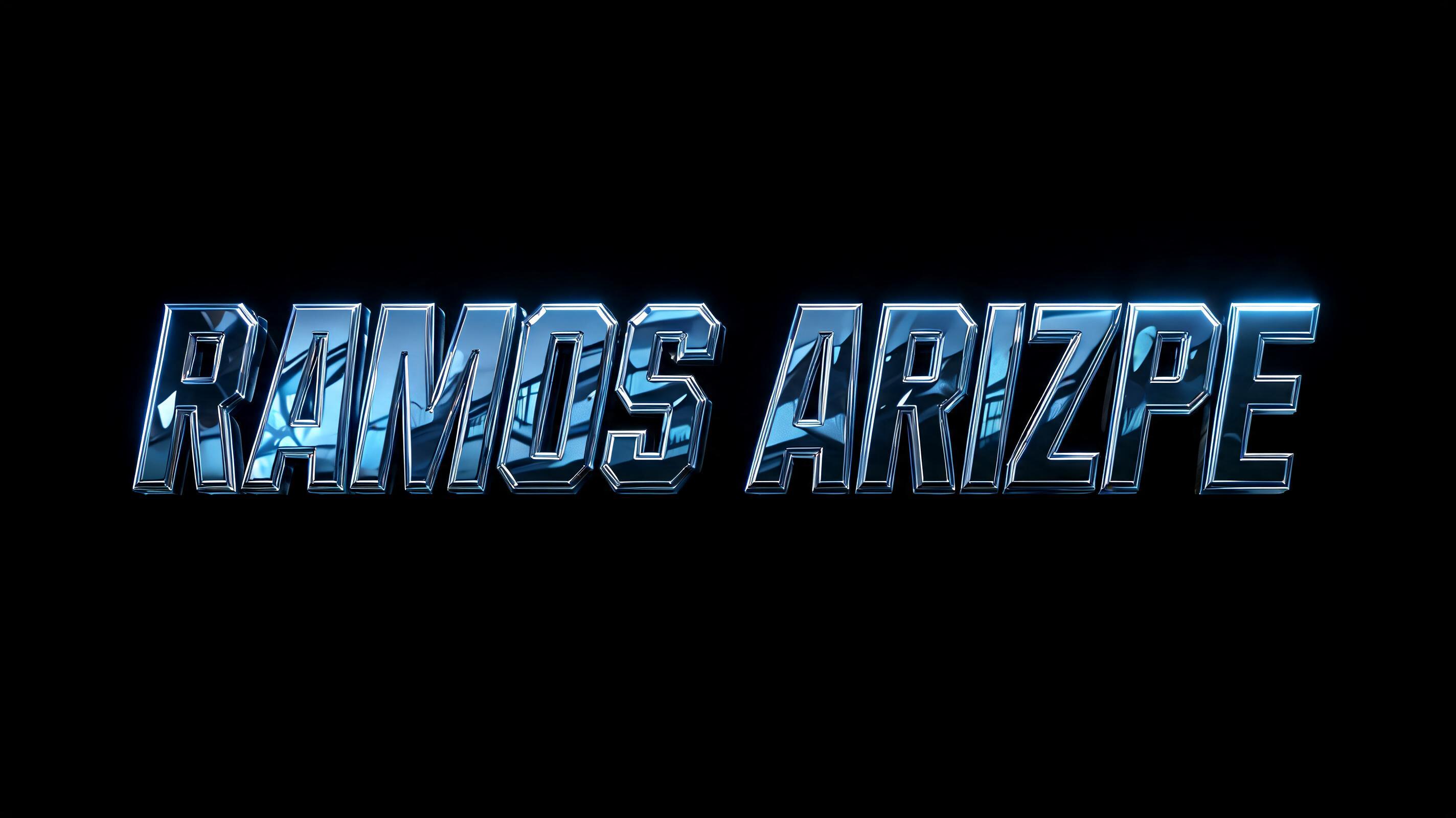 "RAMOS ARIZPE" — Chrome Metal 3d | AI Text Effect Generator