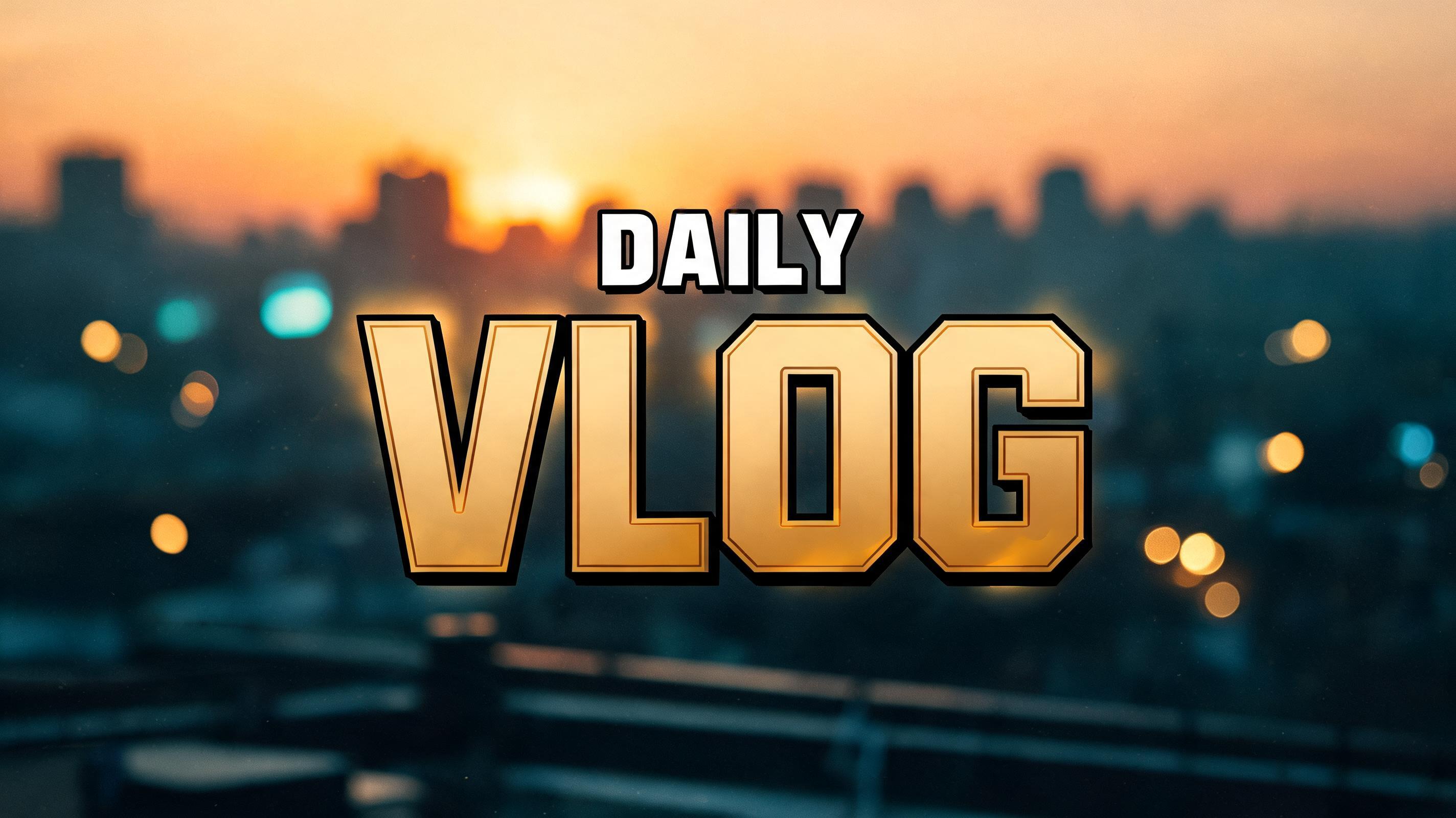"DAILY VLOG" — Cinematic Youtube Creator | AI Text Effect Generator