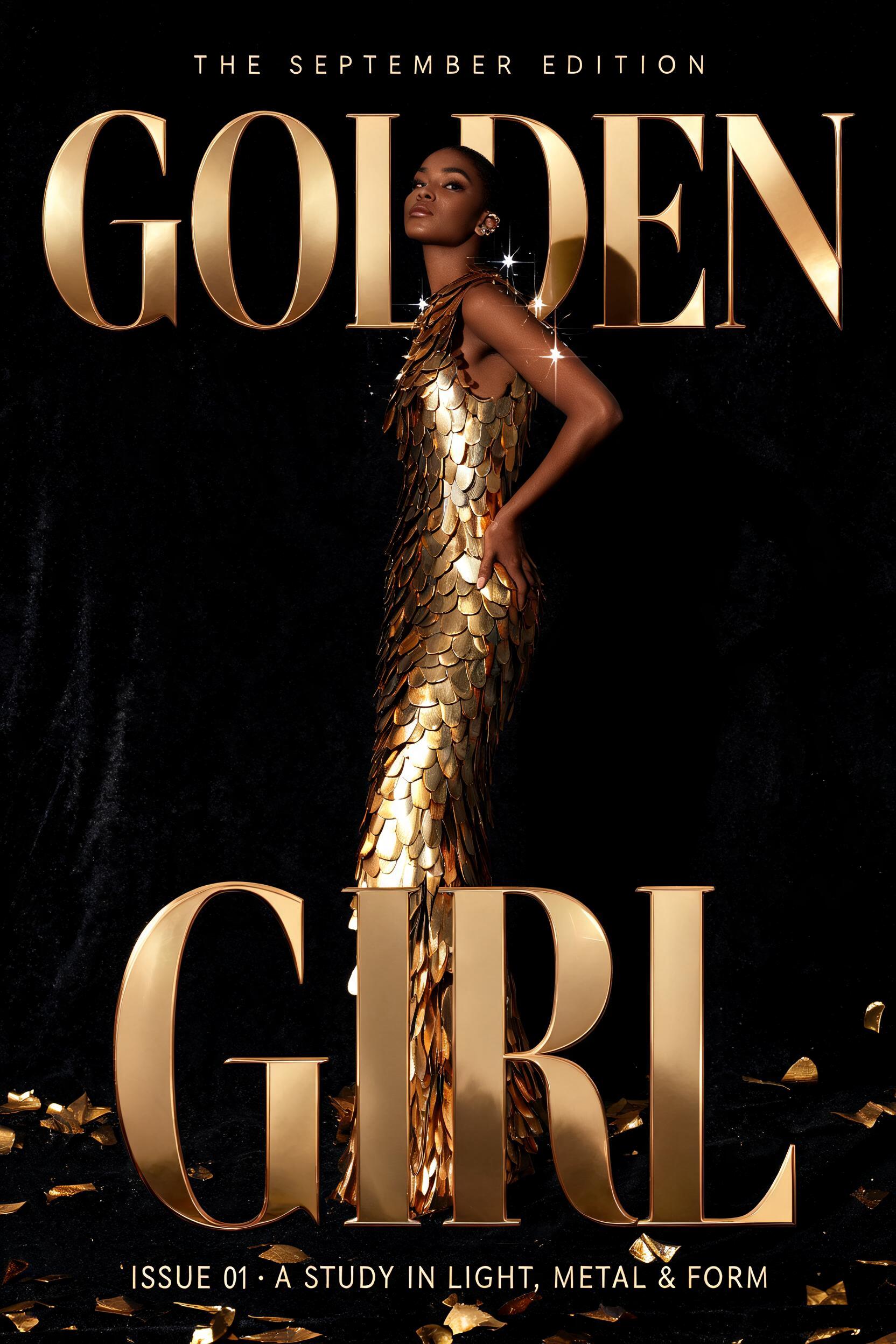 "GOLDEN GIRL" — Luxury Gold | AI Text Effect Generator
