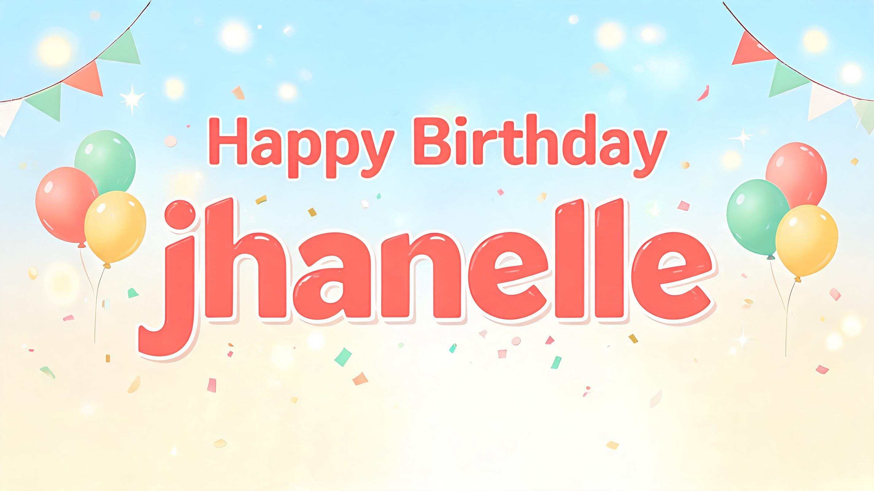 "Happy Birthday jhanelle" — Birthday | AI Text Effect Generator