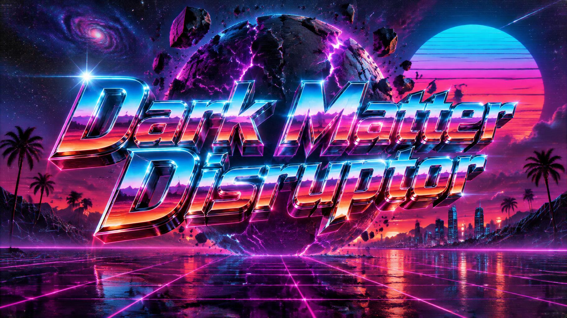 "Dark Matter Disruptor" — Synthwave text effect