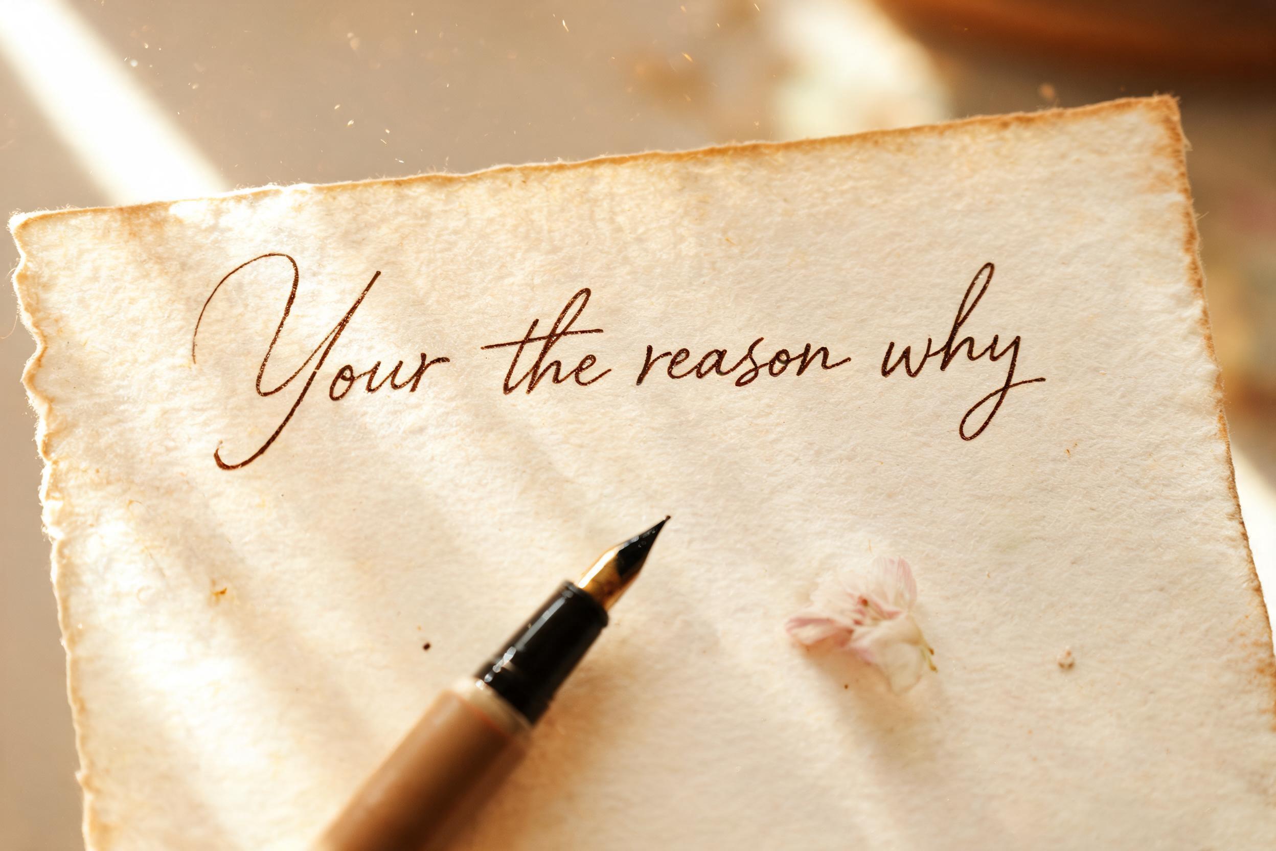 "Your the reason why" — Handwritten Script | AI Text Effect Generator