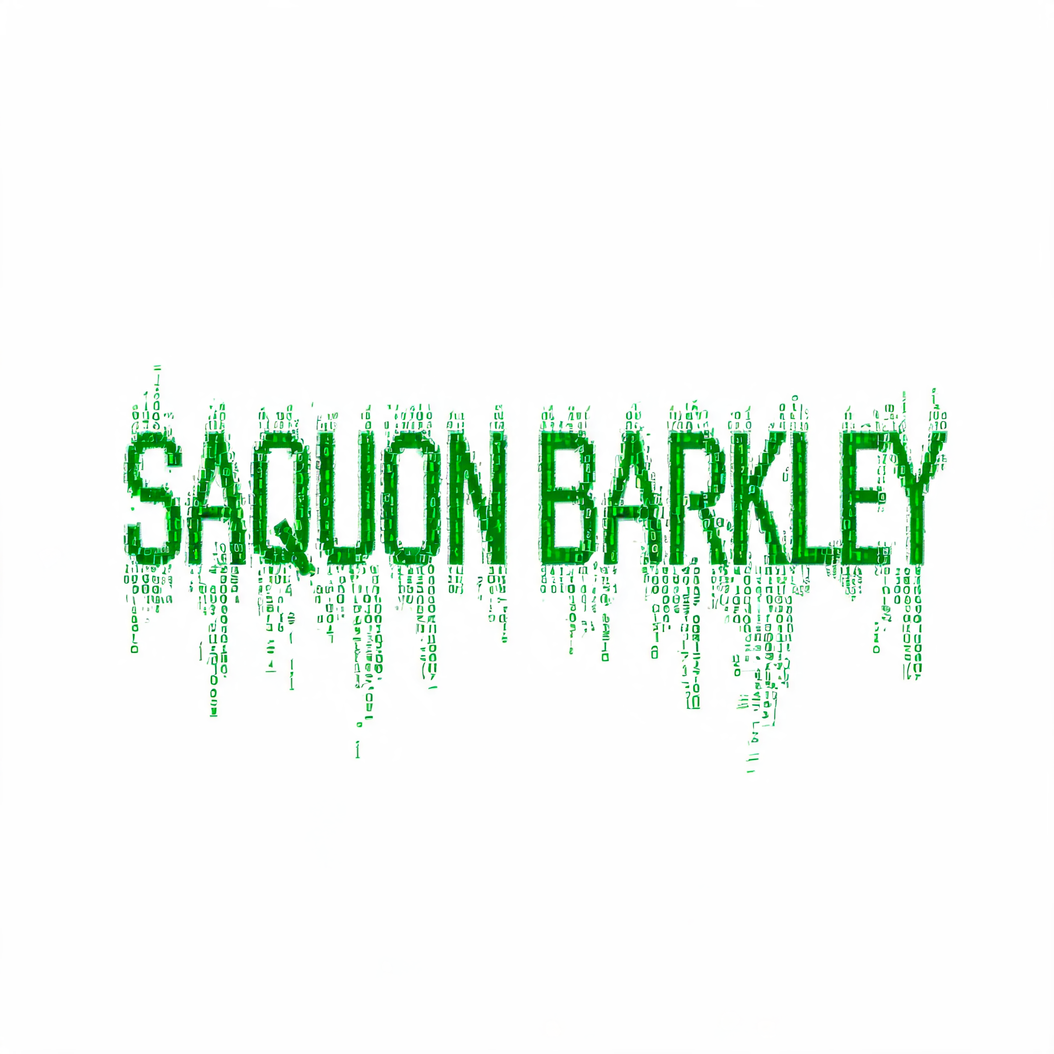 "SAQUON BARKLEY" — Cyberpunk Data Stream | AI Text Effect Generator