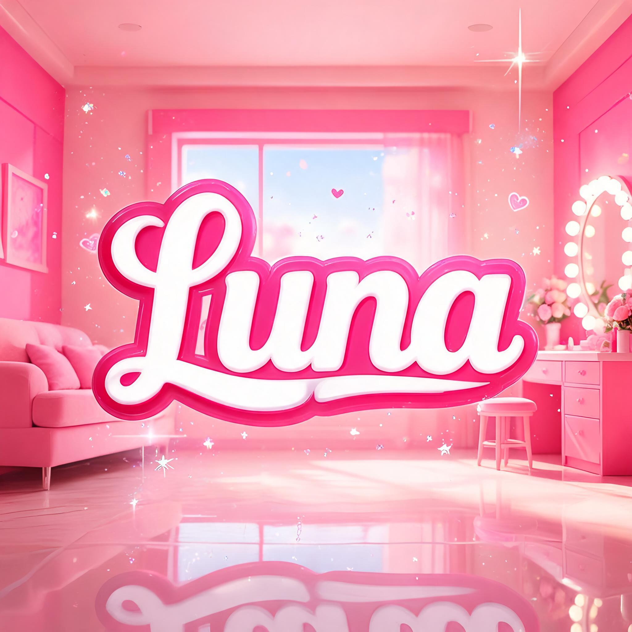 "Luna" — Barbie | AI Text Effect Generator