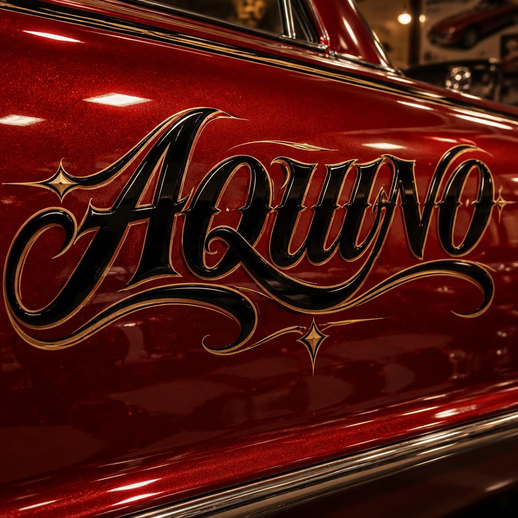 "AQUINO" — Chicano | AI Text Effect Generator