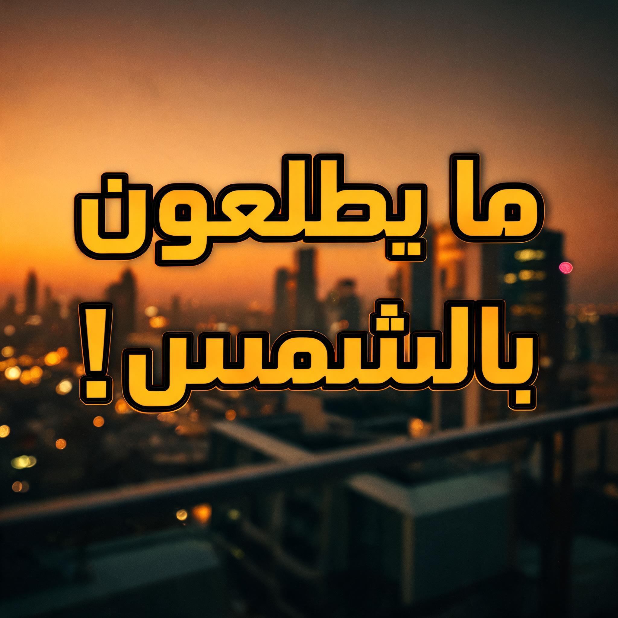 "ما يطلعون
بالشمس!" — Cinematic Youtube Creator | AI Text Effect Generator