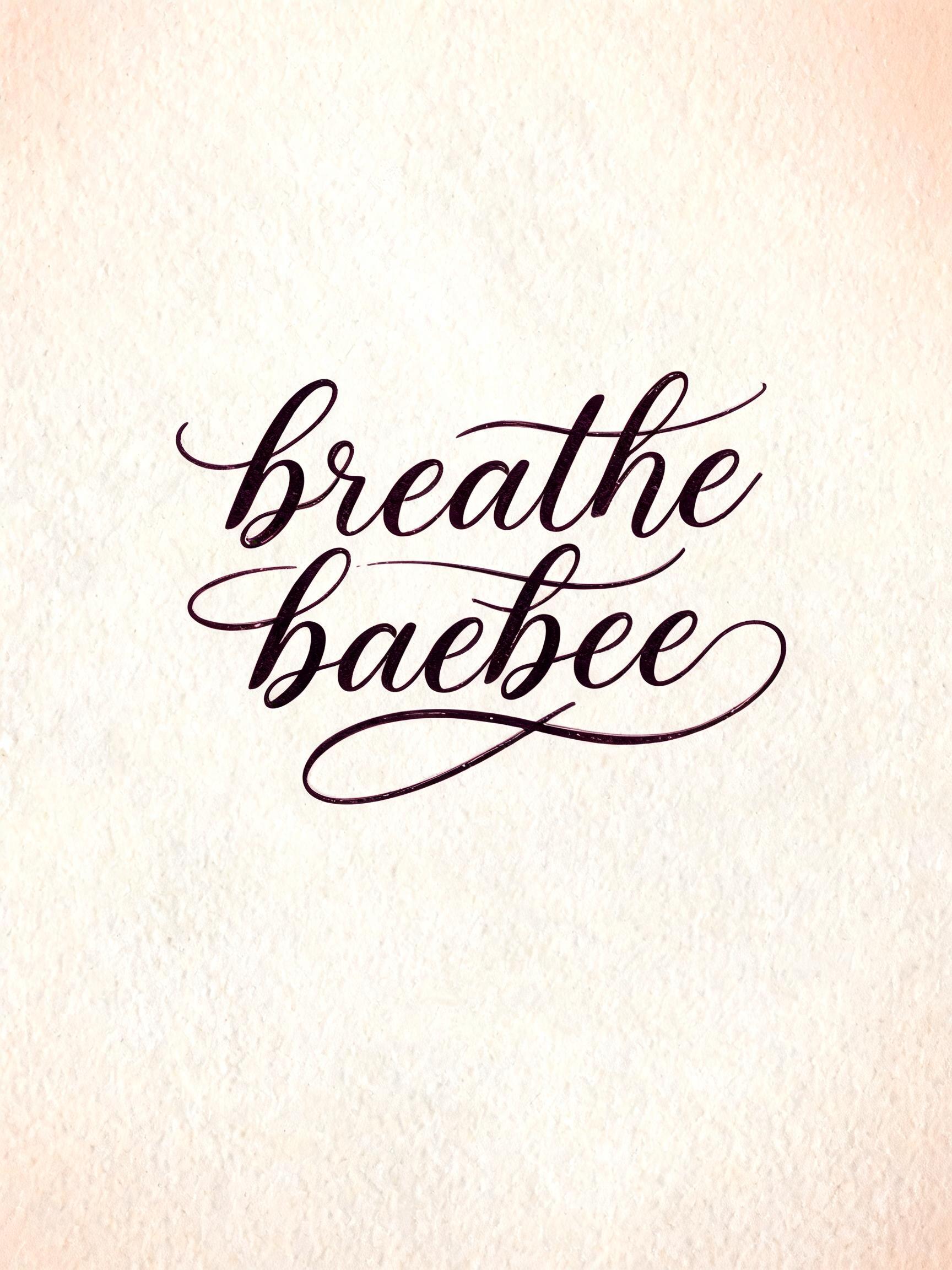 "breathe baebee" — Cursive | AI Text Effect Generator