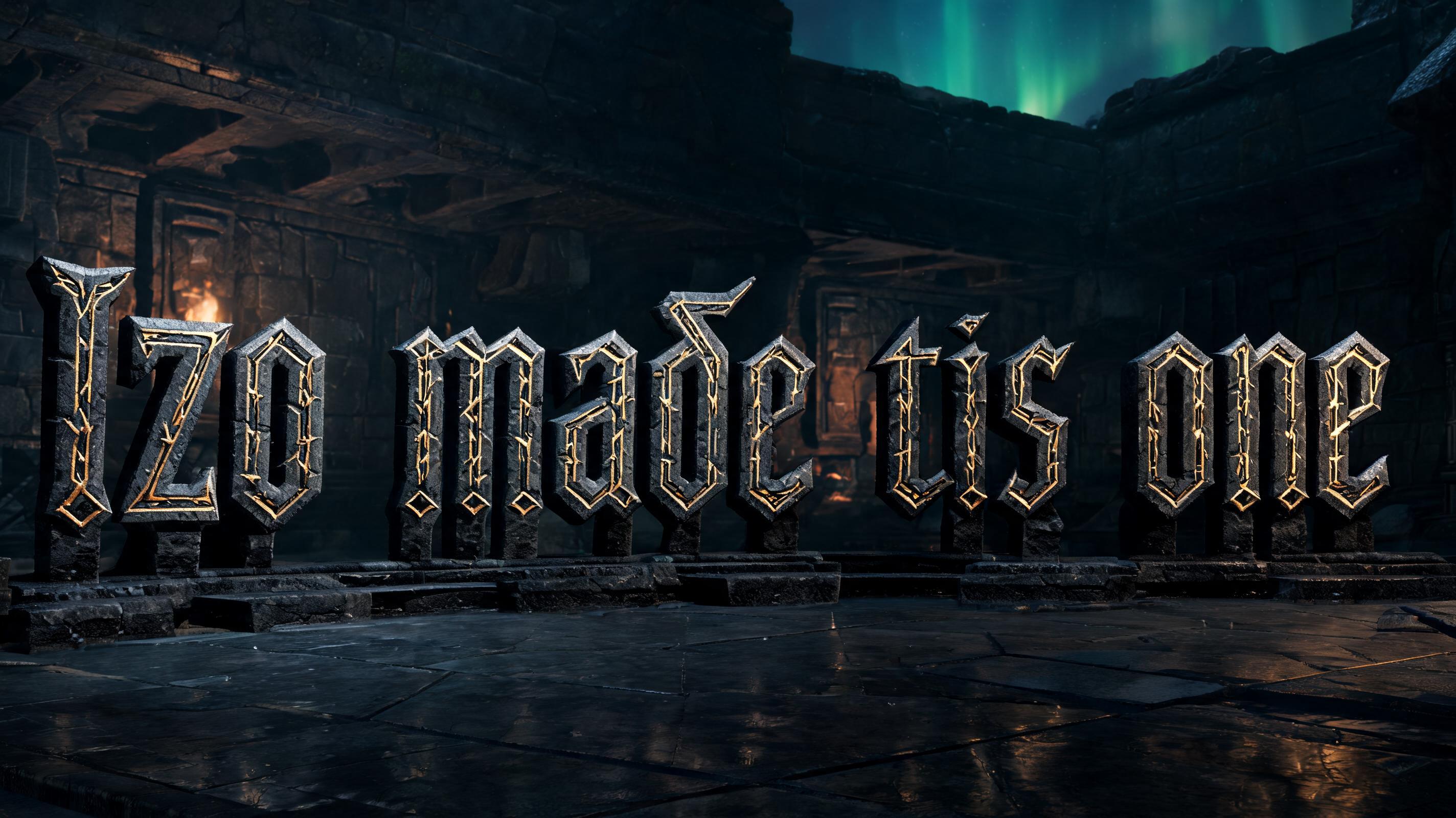 "Izo made tis one" — Viking Runic | AI Text Effect Generator