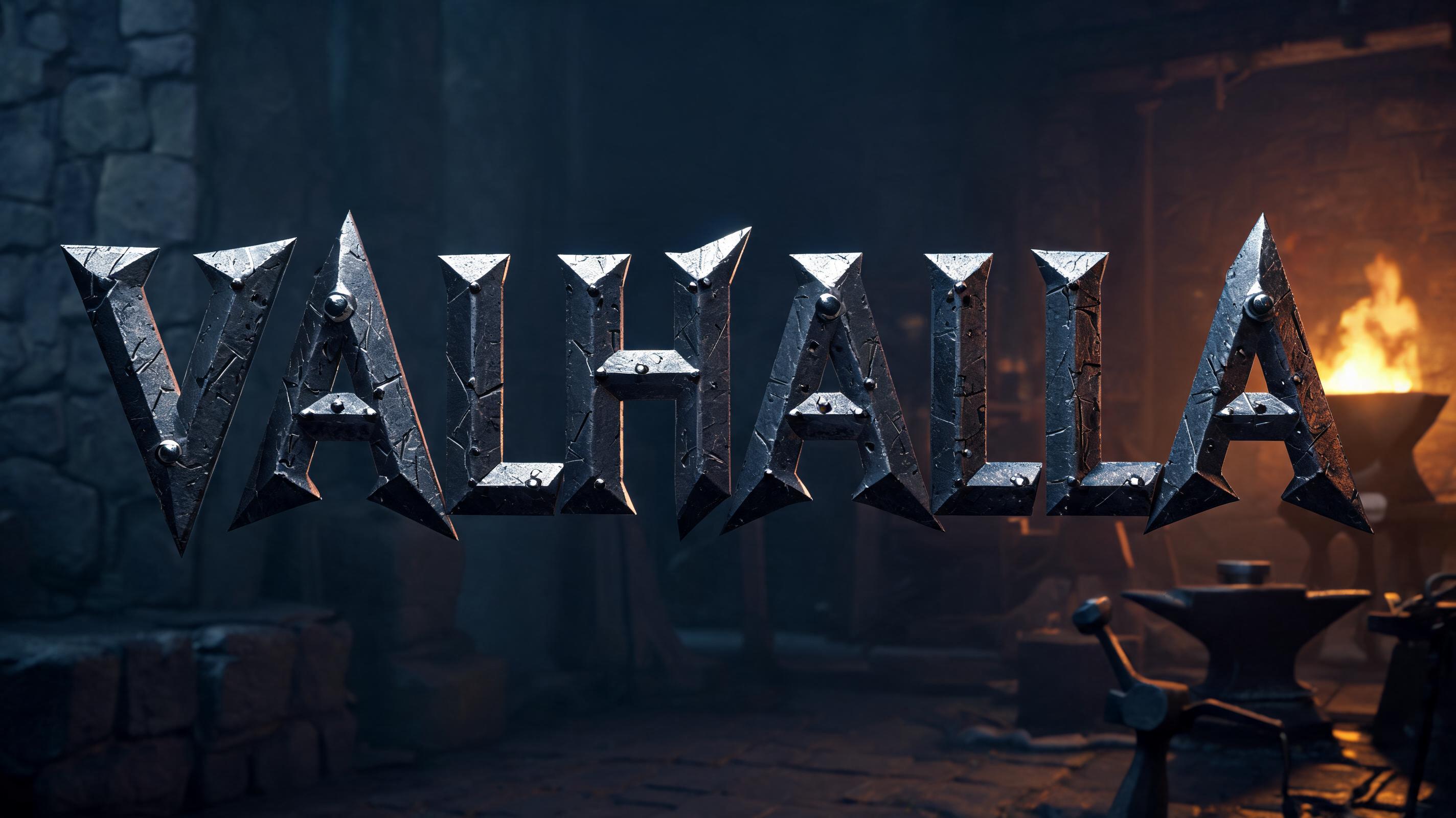 "VALHALLA" — Viking | AI Text Effect Generator