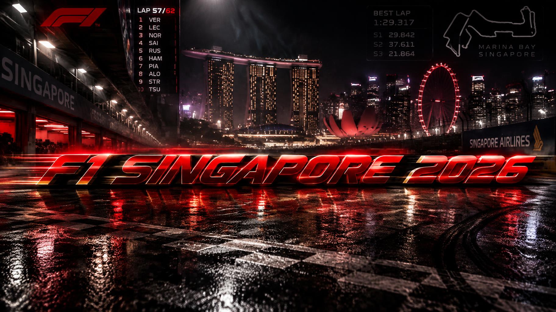 "F1 SINGAPORE 2026" — Racing | AI Text Effect Generator