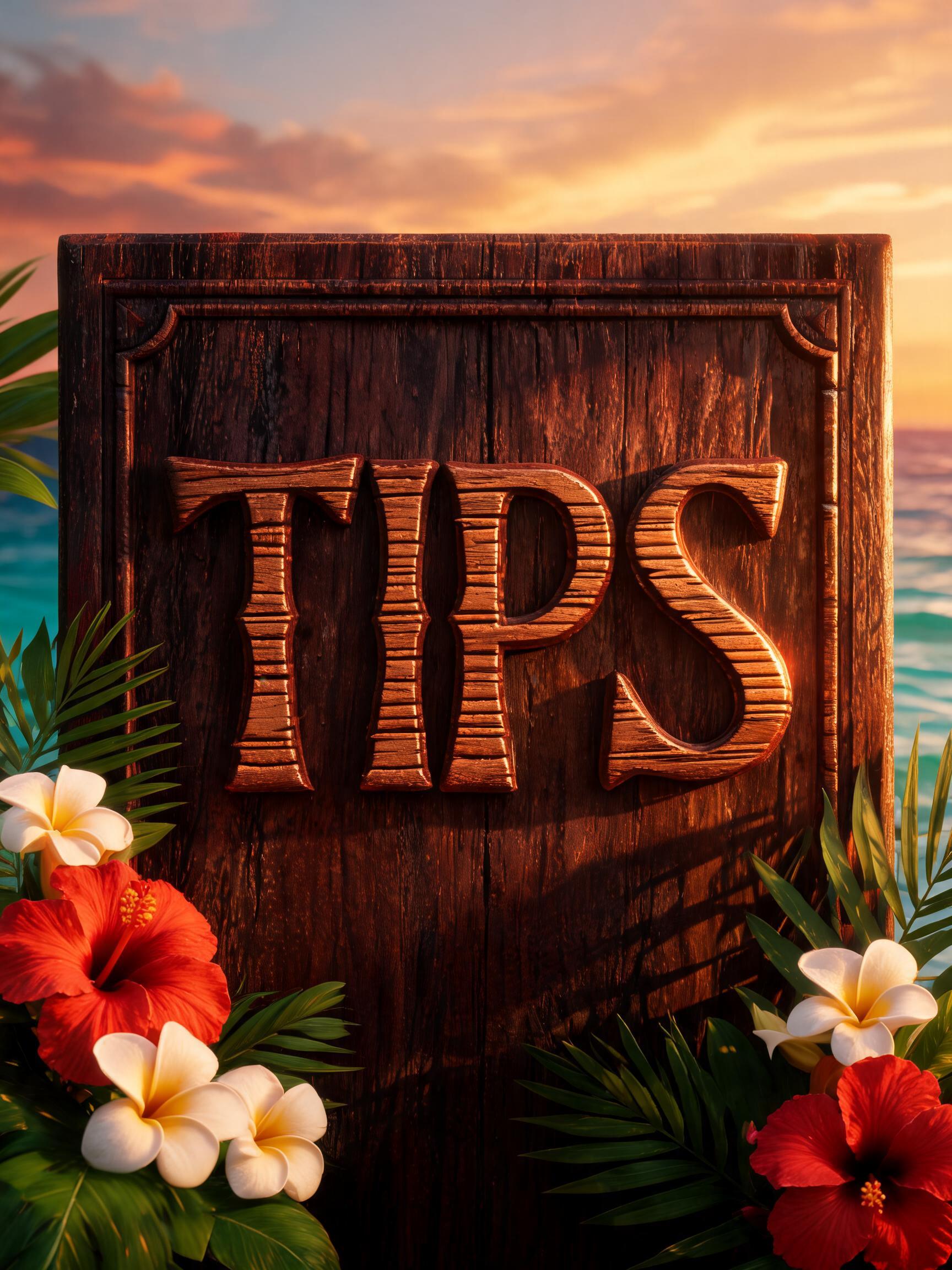 "TIPS" — Hawaiian | AI Text Effect Generator