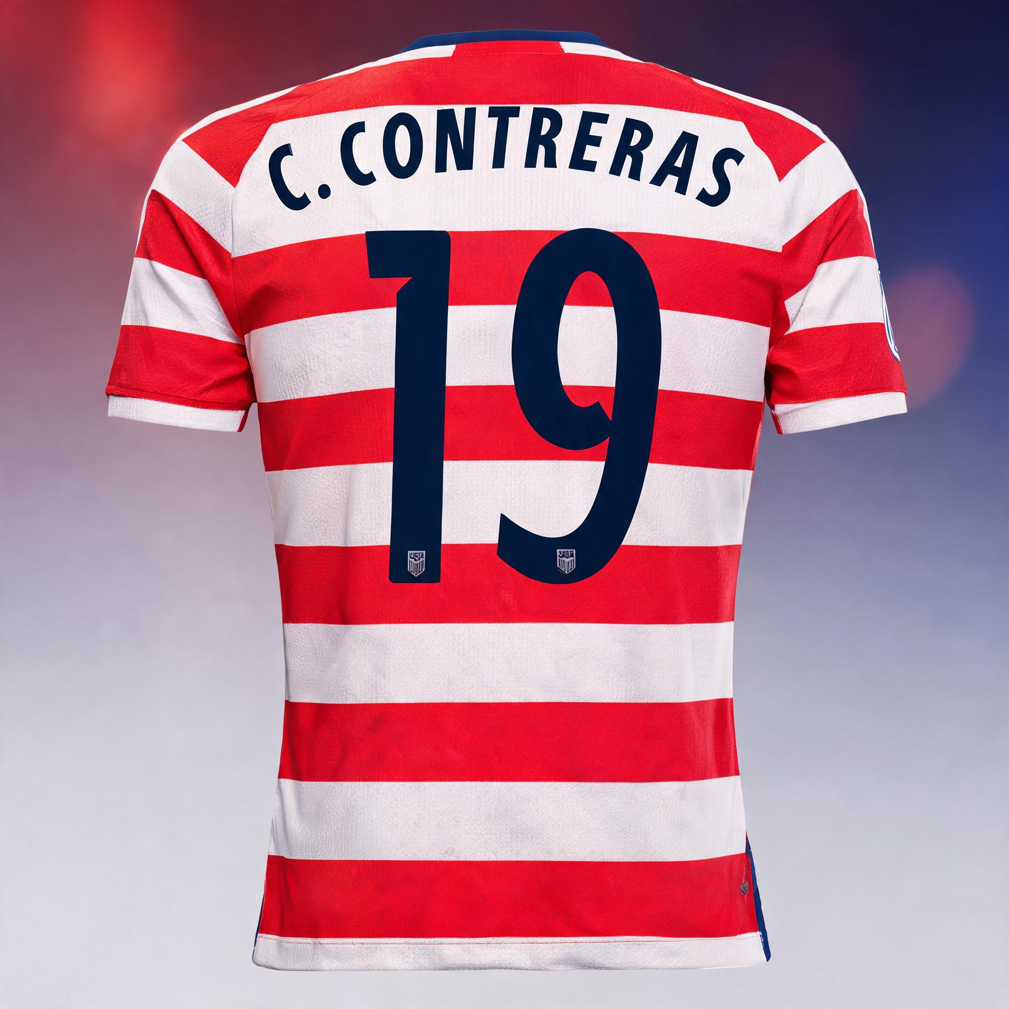 "C. Contreras 
19" — Sports Football | AI Text Effect Generator
