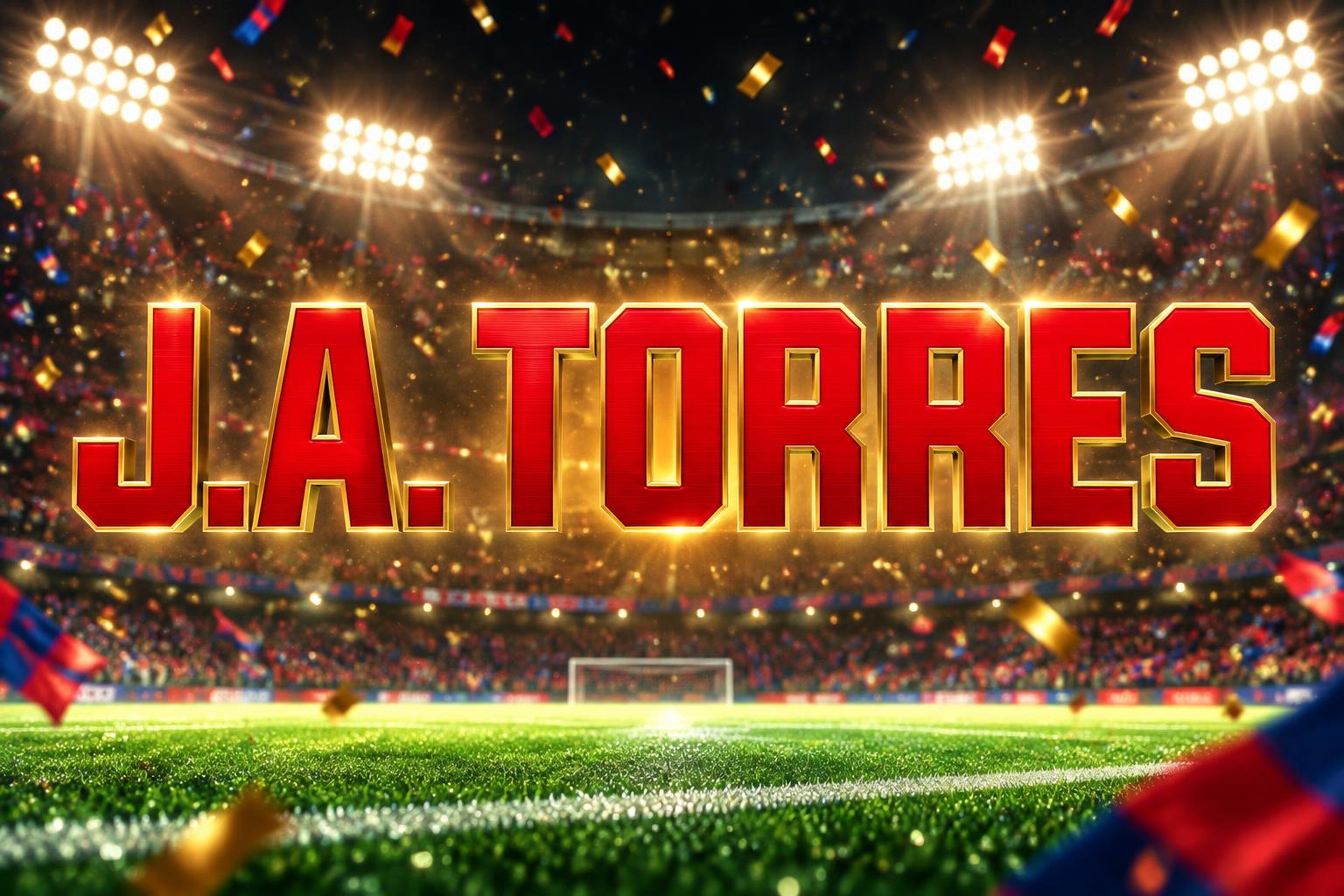 "J.A. TORRES" — Sports Football | AI Text Effect Generator