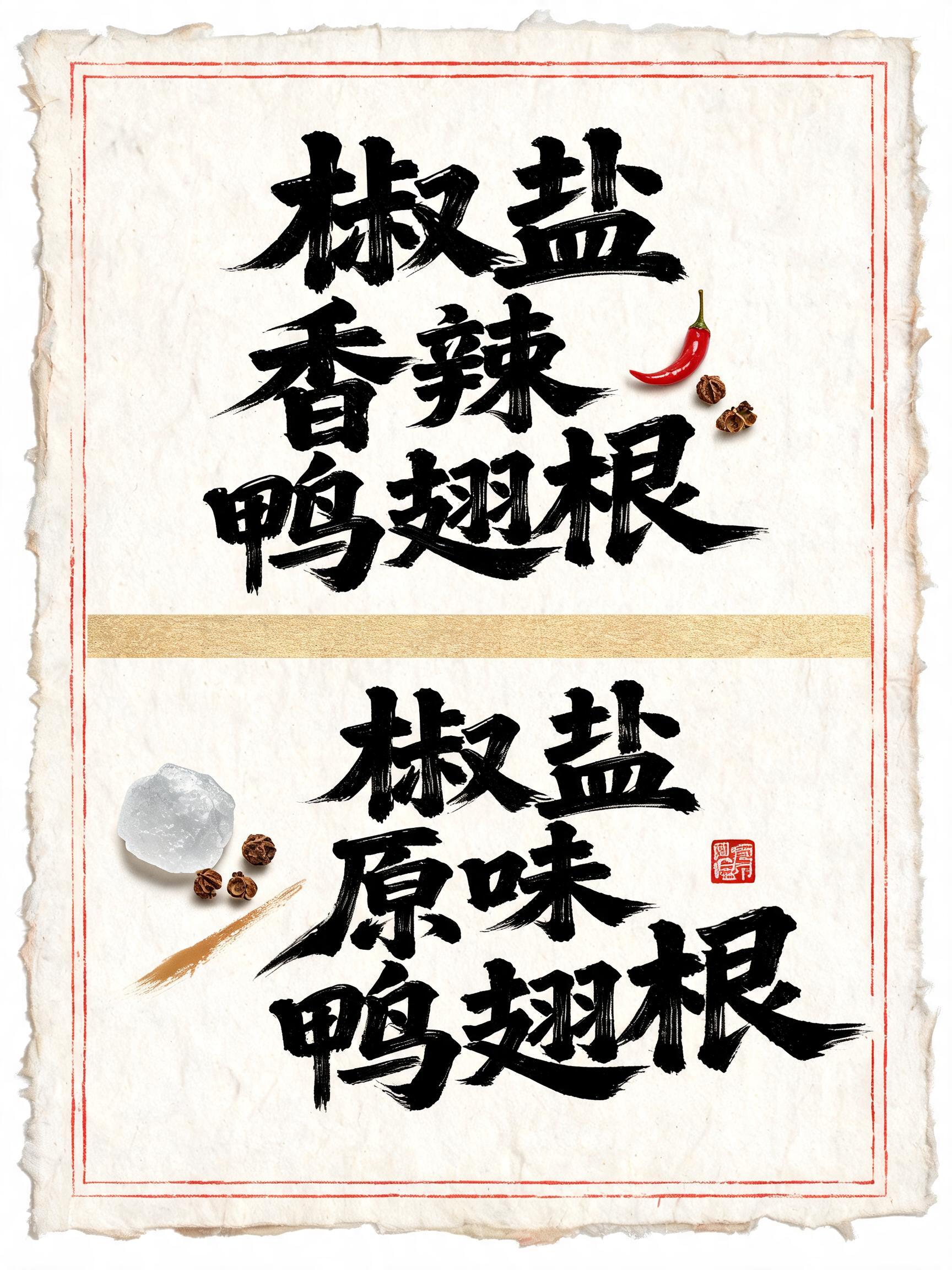 椒盐香辣鸭翅根
椒盐原味鸭翅根