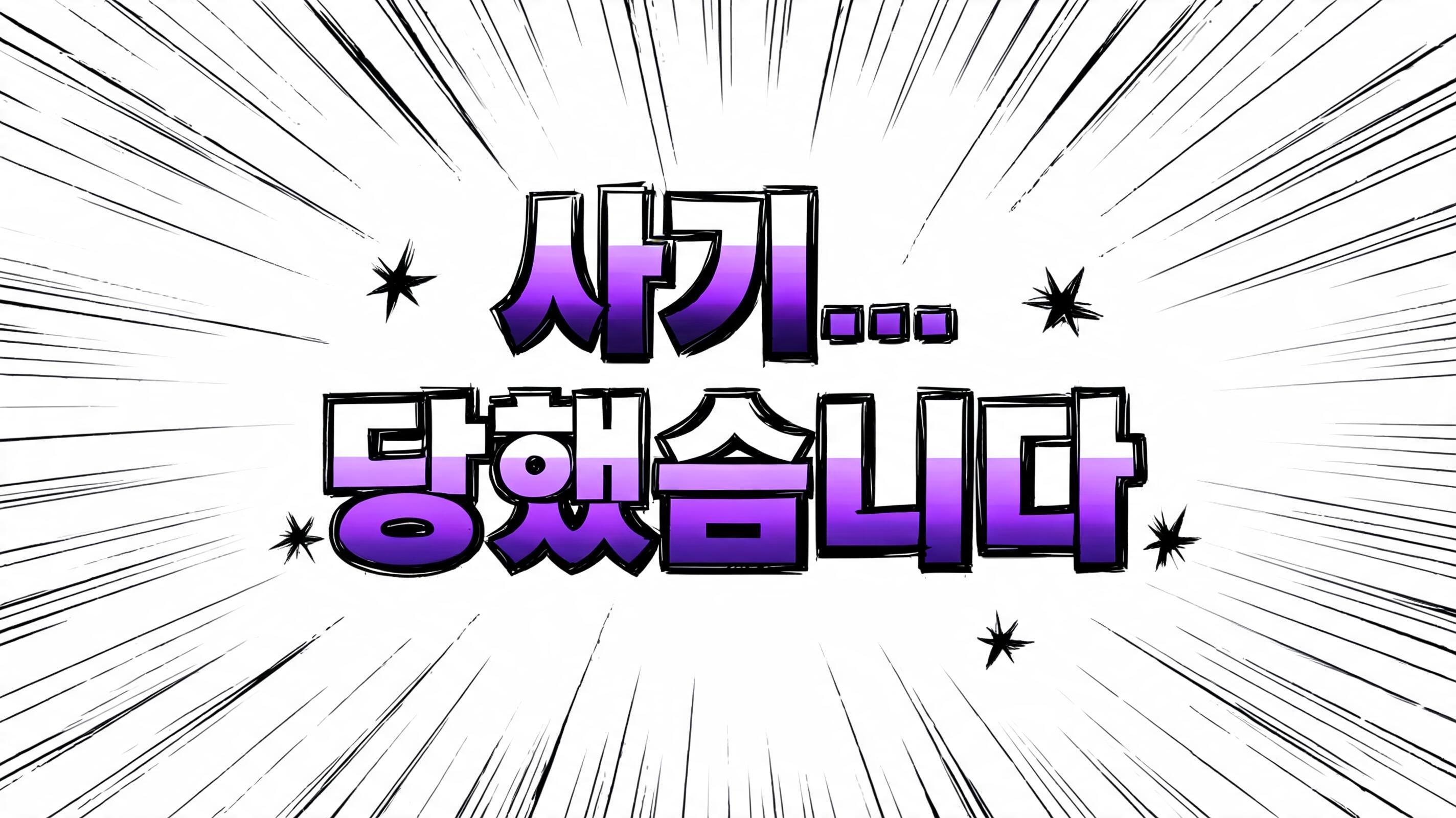 "사기…당했습니다" — Anime | AI Text Effect Generator
