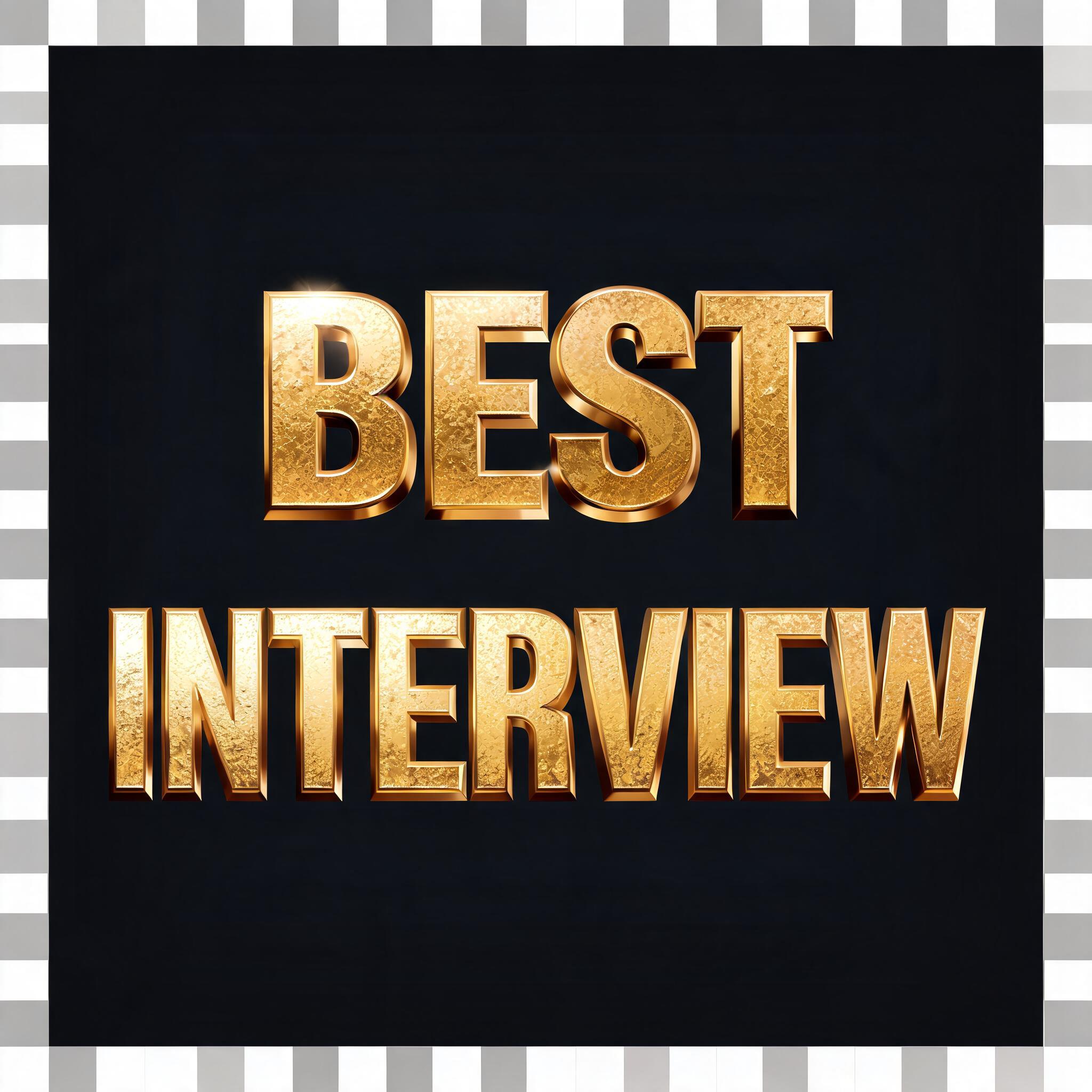"BEST INTERVIEW" — 3d Bold Gold | AI Text Effect Generator