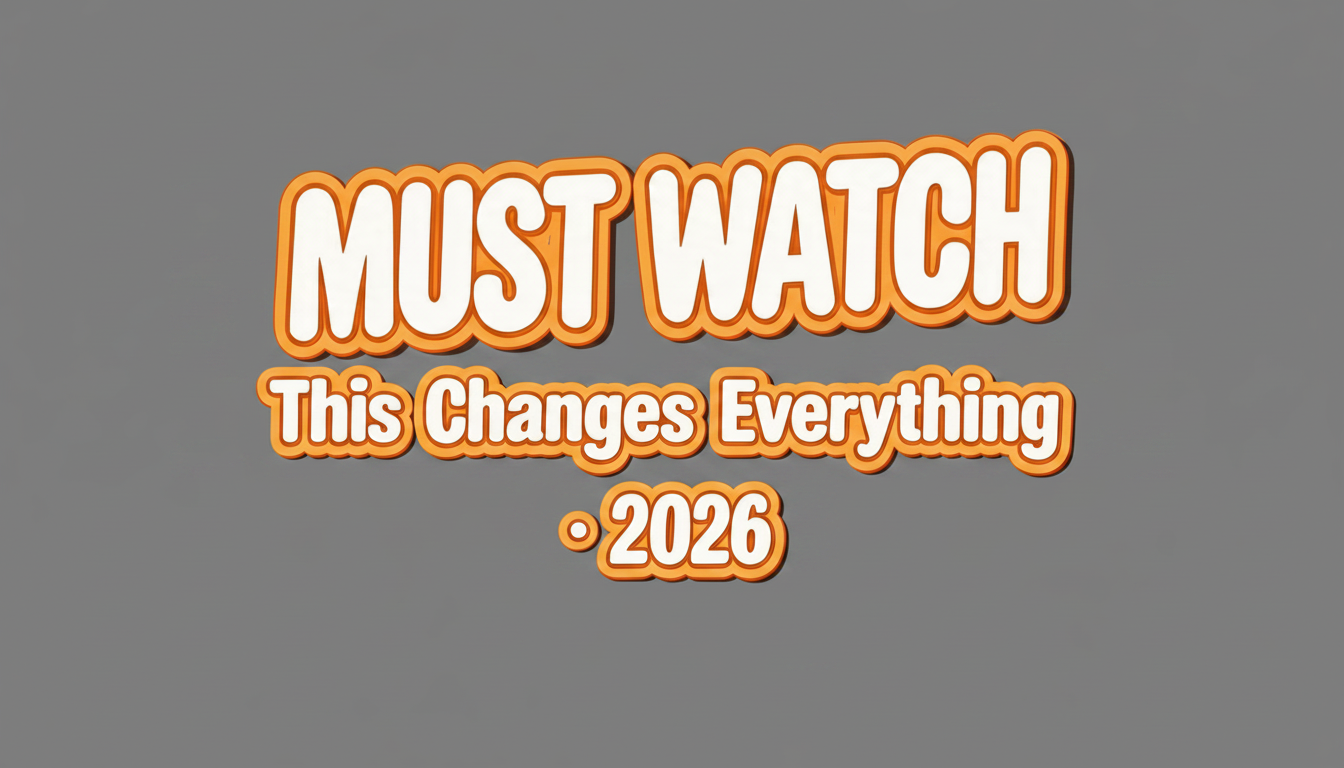 "MUST WATCH
This Changes Everything · 2026" — Cinematic Youtube Creator | AI Text Effect Generator