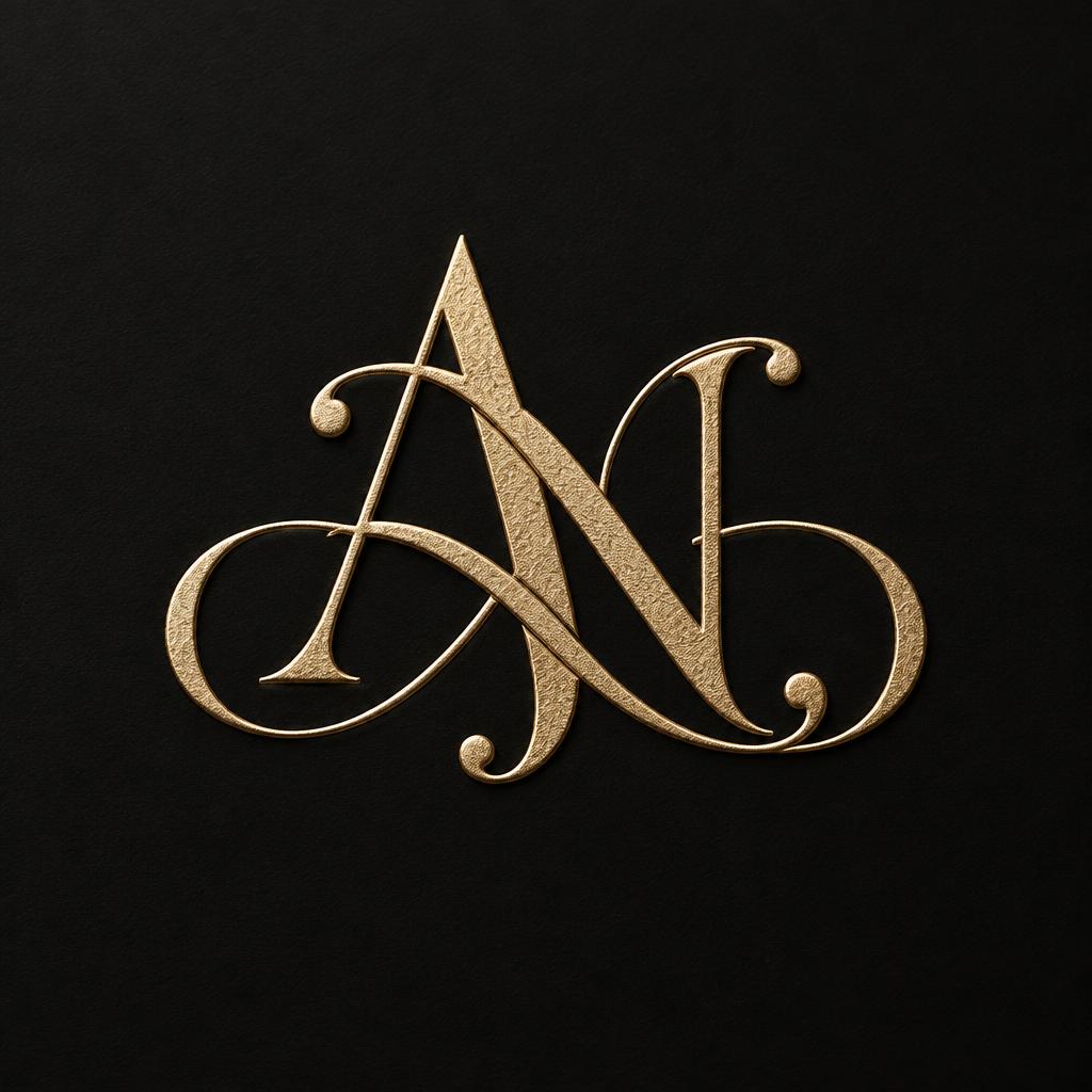 "AN" — Elegant Script | AI Text Effect Generator