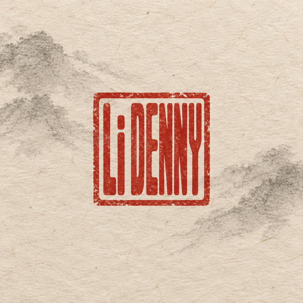 "Li DENNY" — Brush Chinese Ink | AI Text Effect Generator