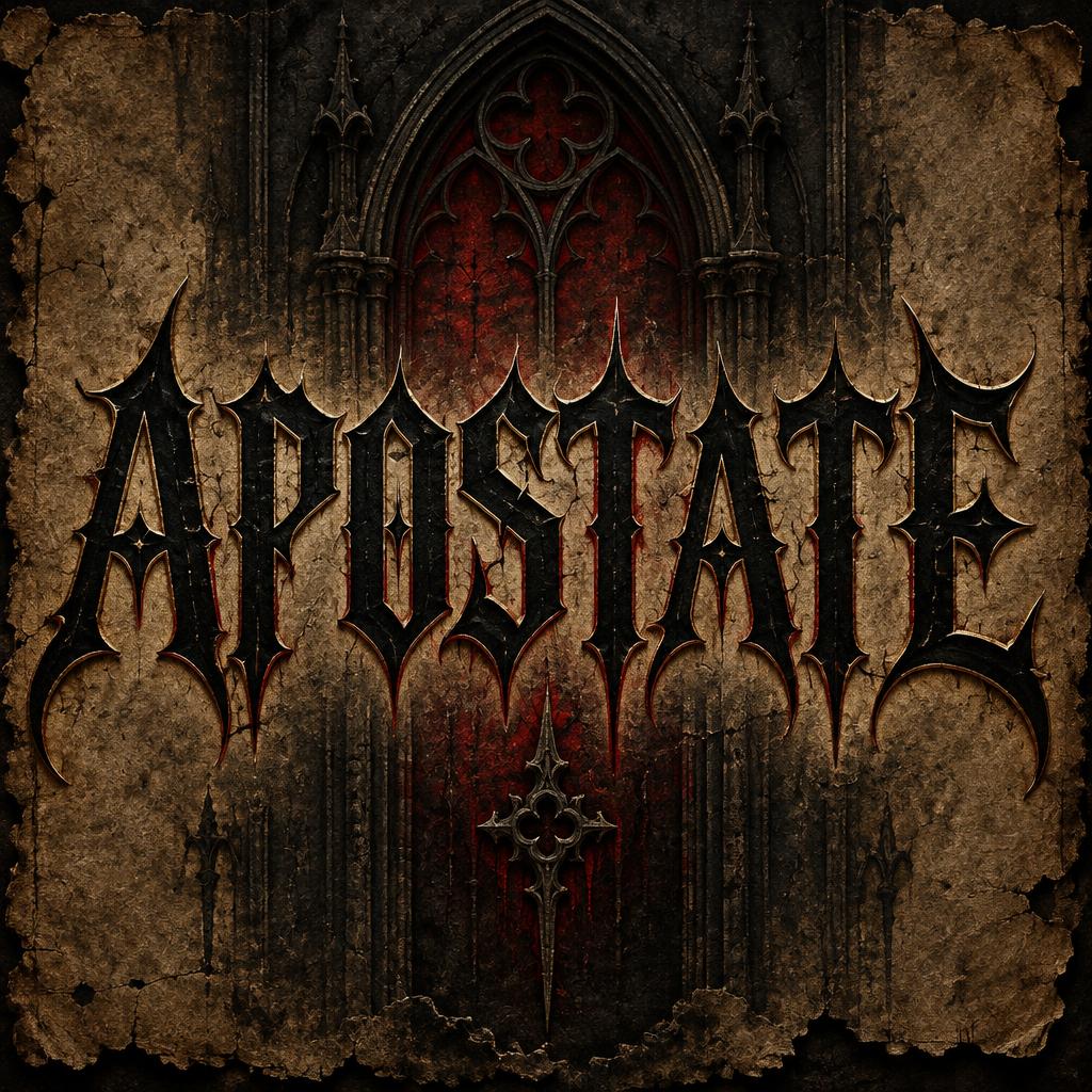 "APOSTATE" — Gothic Font | AI Text Effect Generator