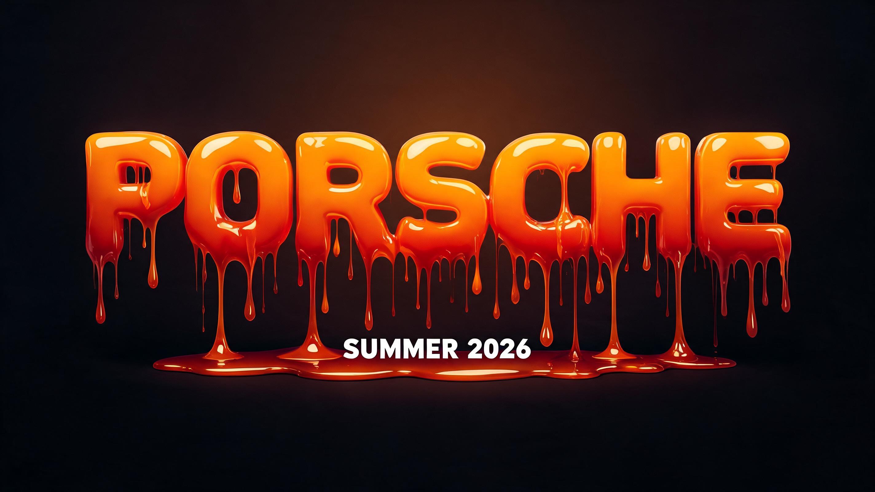 "PORSCHE" — Drip Font Melting | AI Text Effect Generator
