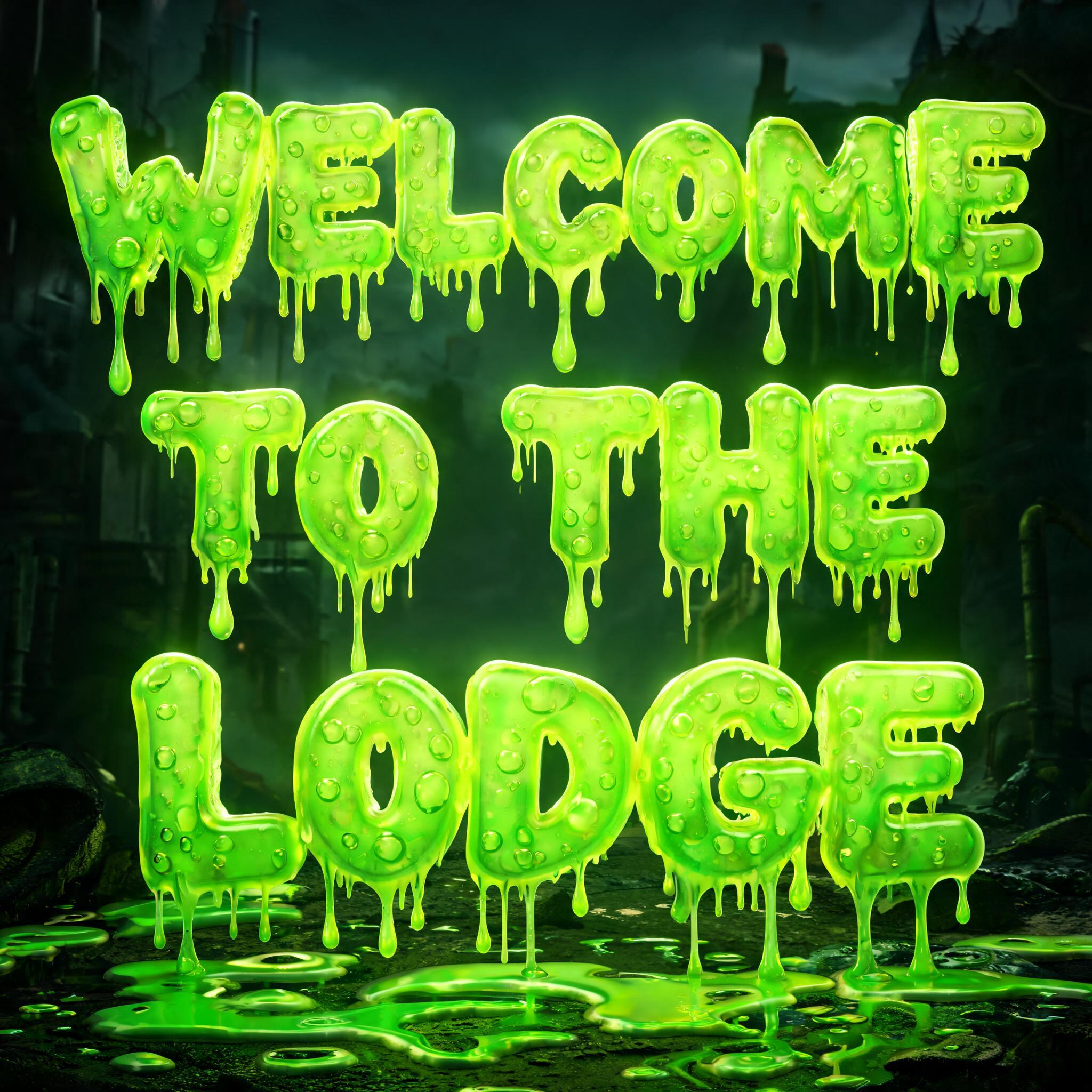 "Welcome to the Lodge" — Drip Font | AI Text Effect Generator