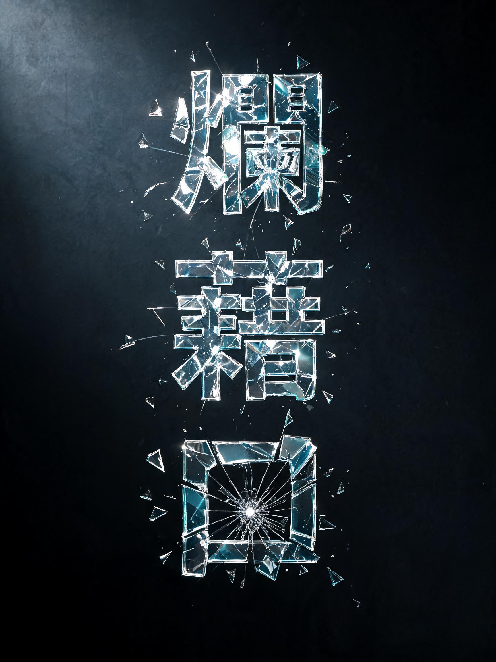"爛藉口" — Glass Broken | AI Text Effect Generator